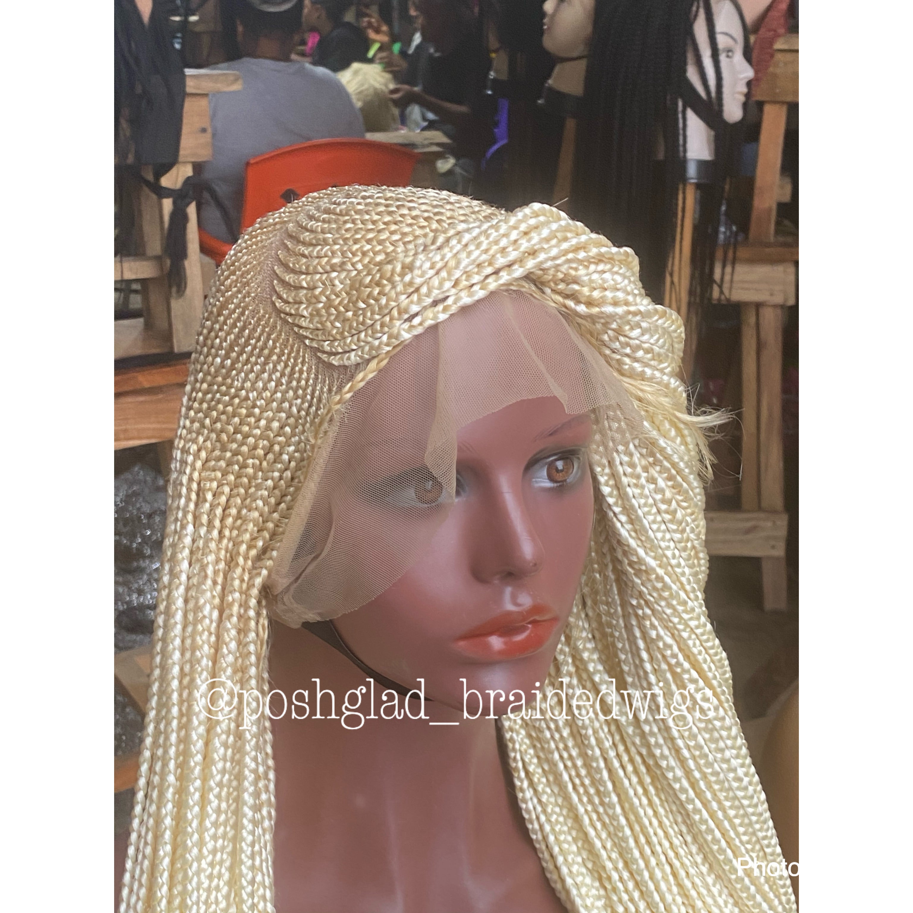Cornrow Braid Wig - Color 613 Bonde - Bobrisky Inspired Cornrow Braid Wig - Color 613 Bonde - Bobrisky Inspired