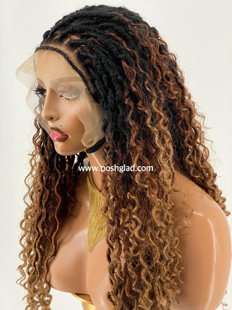 Faux Locs Wig, Full Lace, Color 1B30, Bra strap Length - Ready To Ship Faux Locs Wig, Full Lace, Color 1B30, Bra strap Length - Ready To Ship