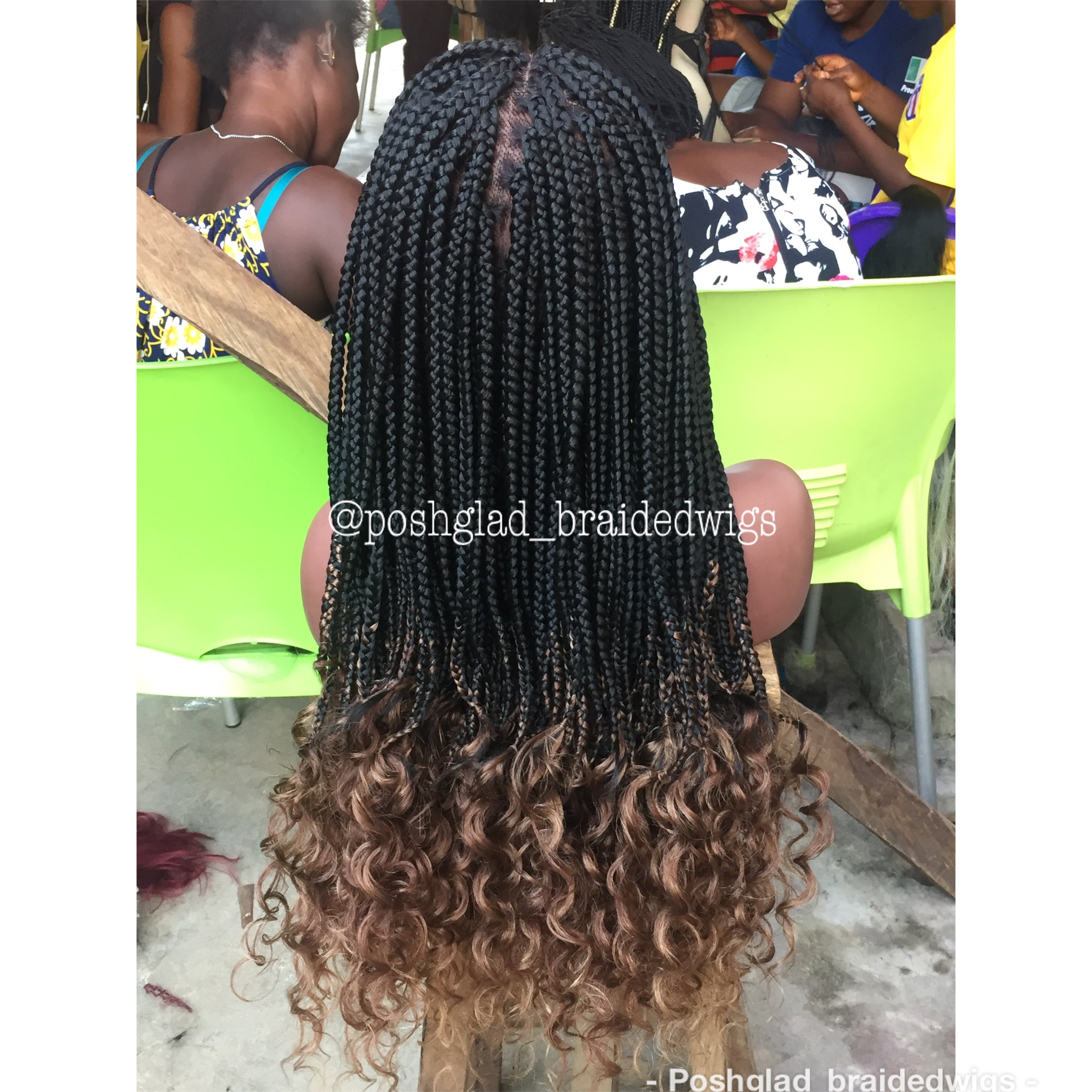 Goddess Box Braid Wig With Curly Tips - Lorensa Goddess Box Braid Wig With Curly Tips - Lorensa