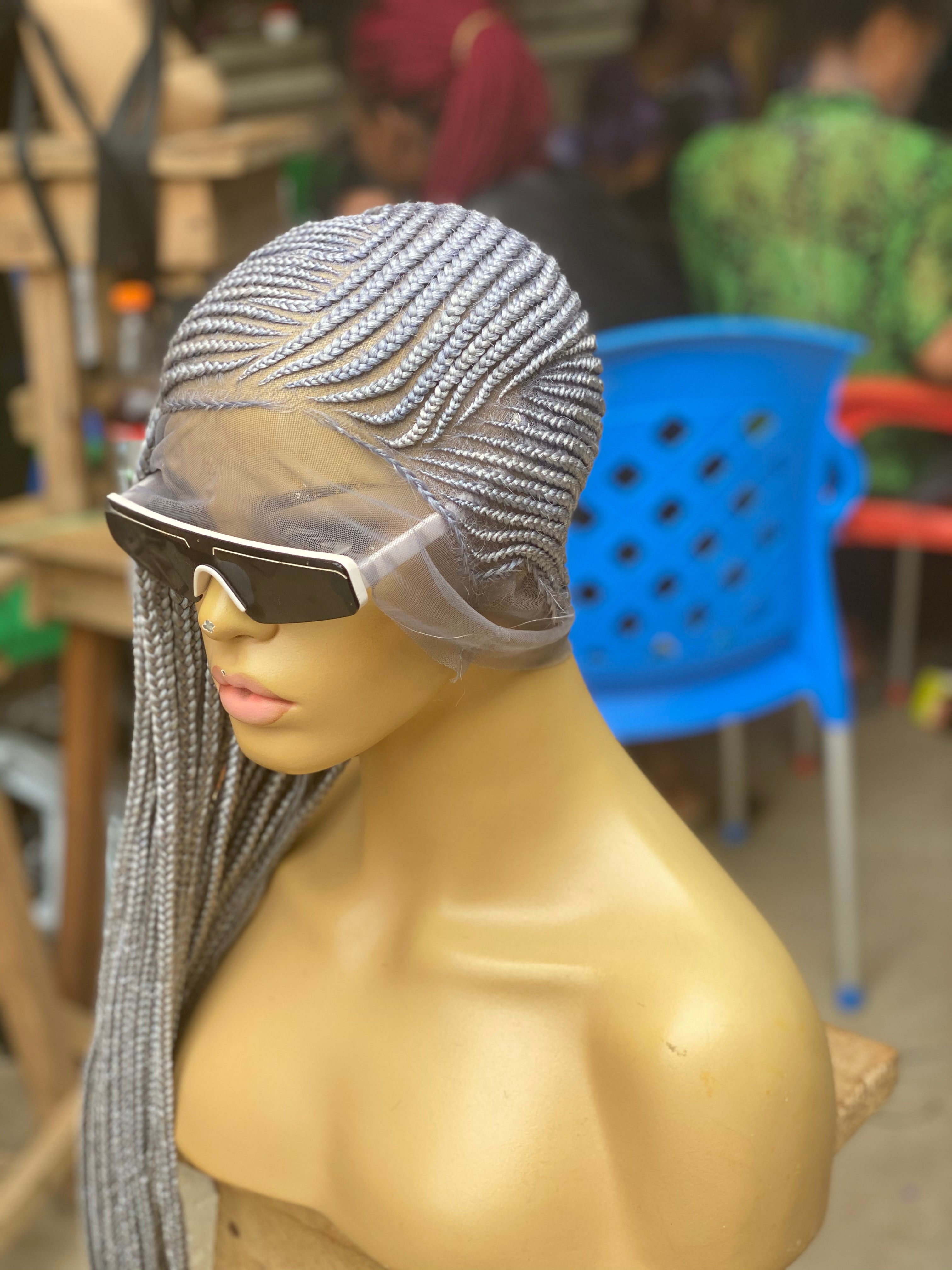 Cornrow Braid Wig - Black Chyna Cornrow Braid Wig - Black Chyna