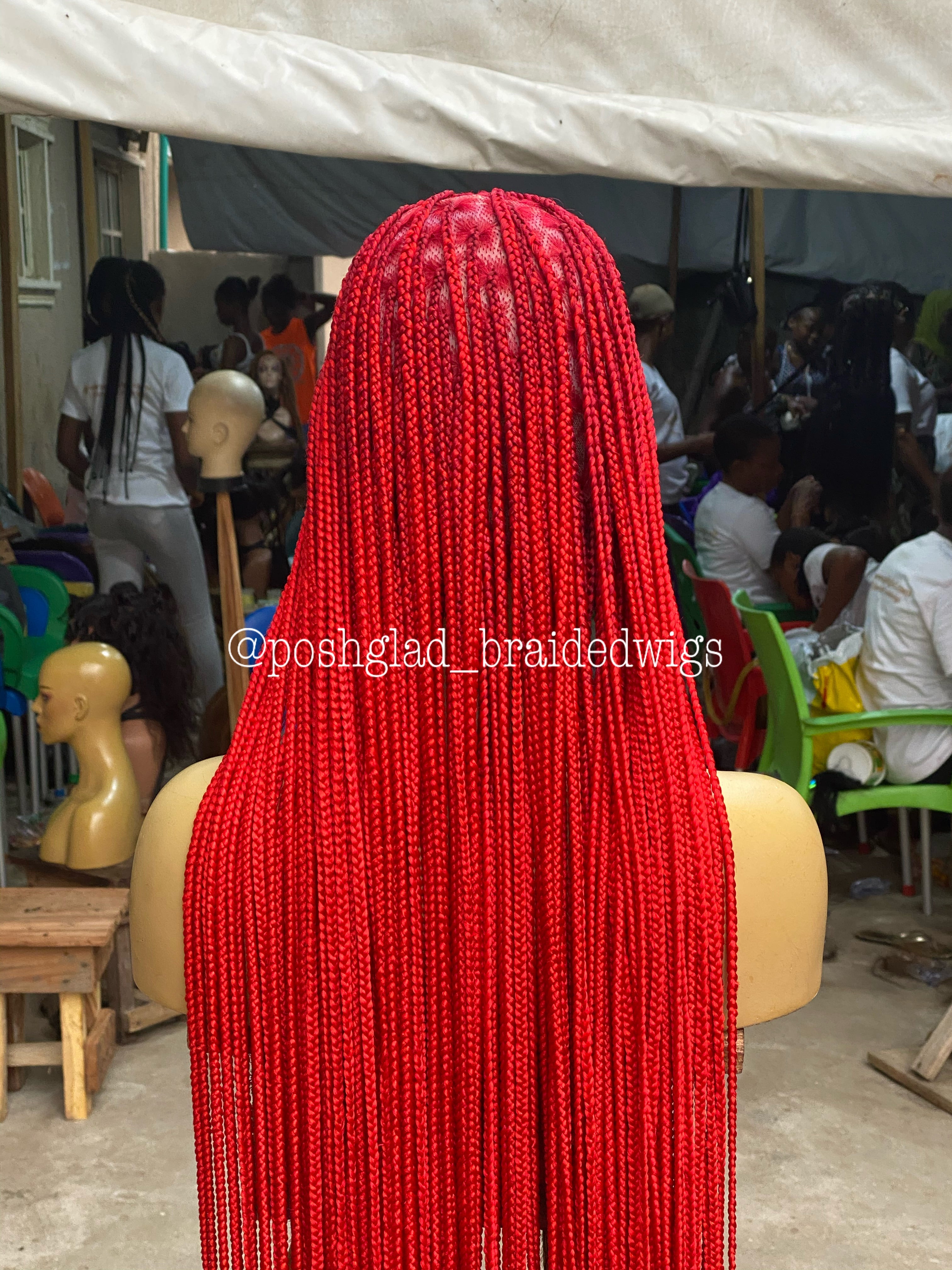 Knotless Braid Wig - Premium Red Calf Length - Kendal Knotless Braid Wig - Premium Red Calf Length - Kendal