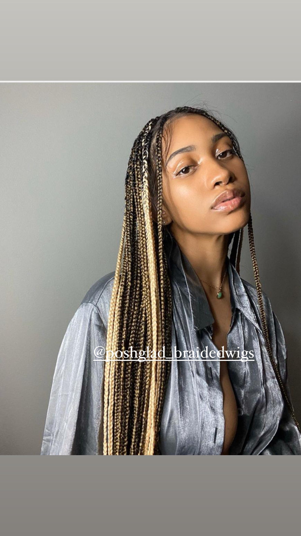 Knotless Braid Wig (Full Lace Custom Color) Glueless, Scalp-Looking Knotless Braid Wig (Full Lace Custom Color) Glueless, Scalp-Looking