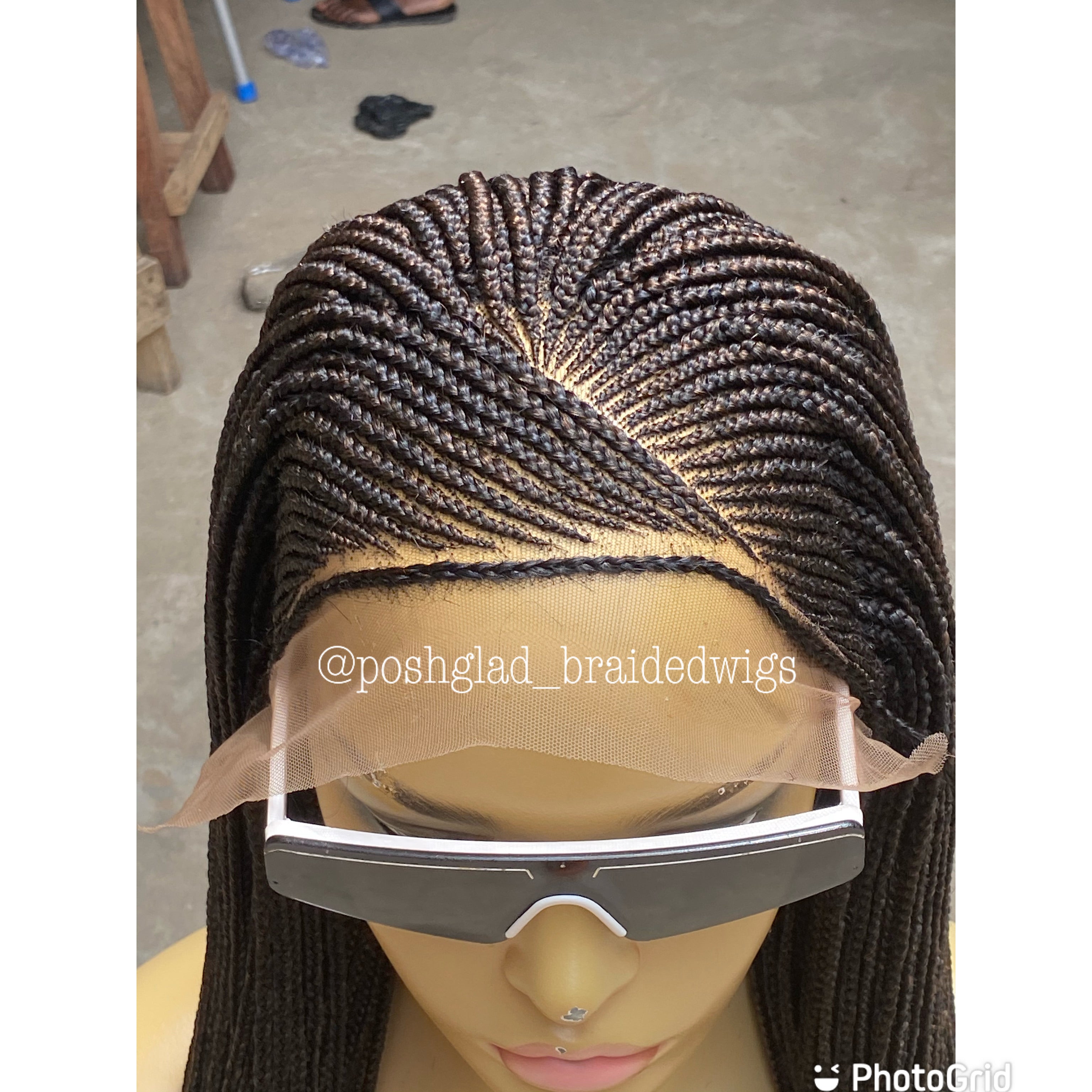 Cornrow Braid Wig - 13x4 Lace Frontal Side Part - Carol Cornrow Braid Wig - 13x4 Lace Frontal Side Part - Carol