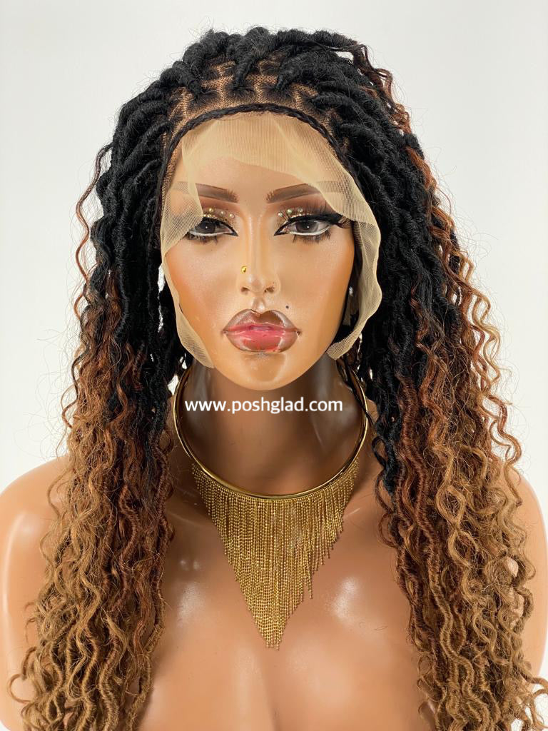 Faux Locs Wig, Full Lace, Color 1B30, Bra strap Length - Ready To Ship Faux Locs Wig, Full Lace, Color 1B30, Bra strap Length - Ready To Ship