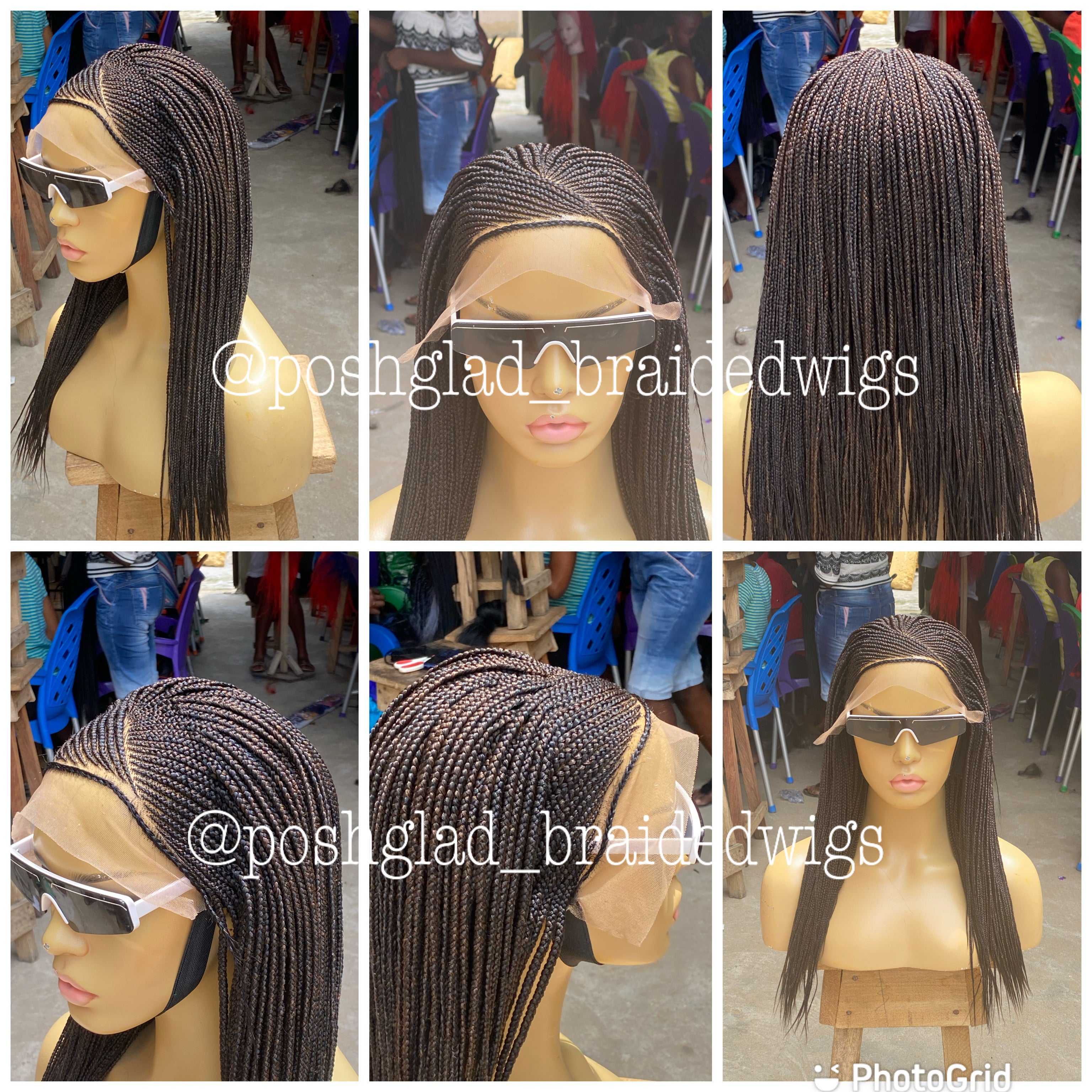 Cornrow Braid Wig - 13x4 Lace Frontal Side Part - Carol Cornrow Braid Wig - 13x4 Lace Frontal Side Part - Carol