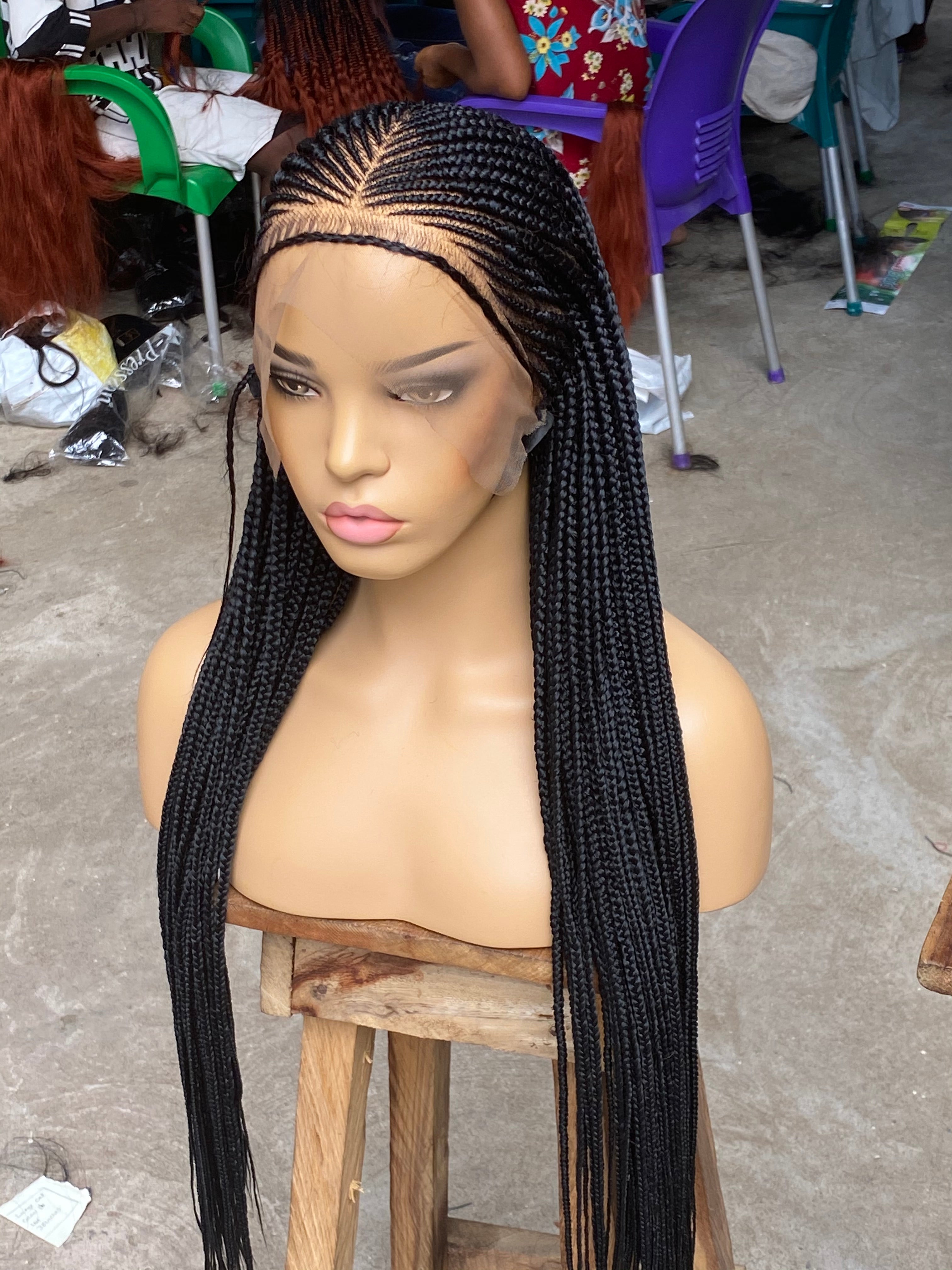 Cornrow Braid Wig - 13x6 Lace Frontal - Laraba Cornrow Braid Wig - 13x6 Lace Frontal - Laraba