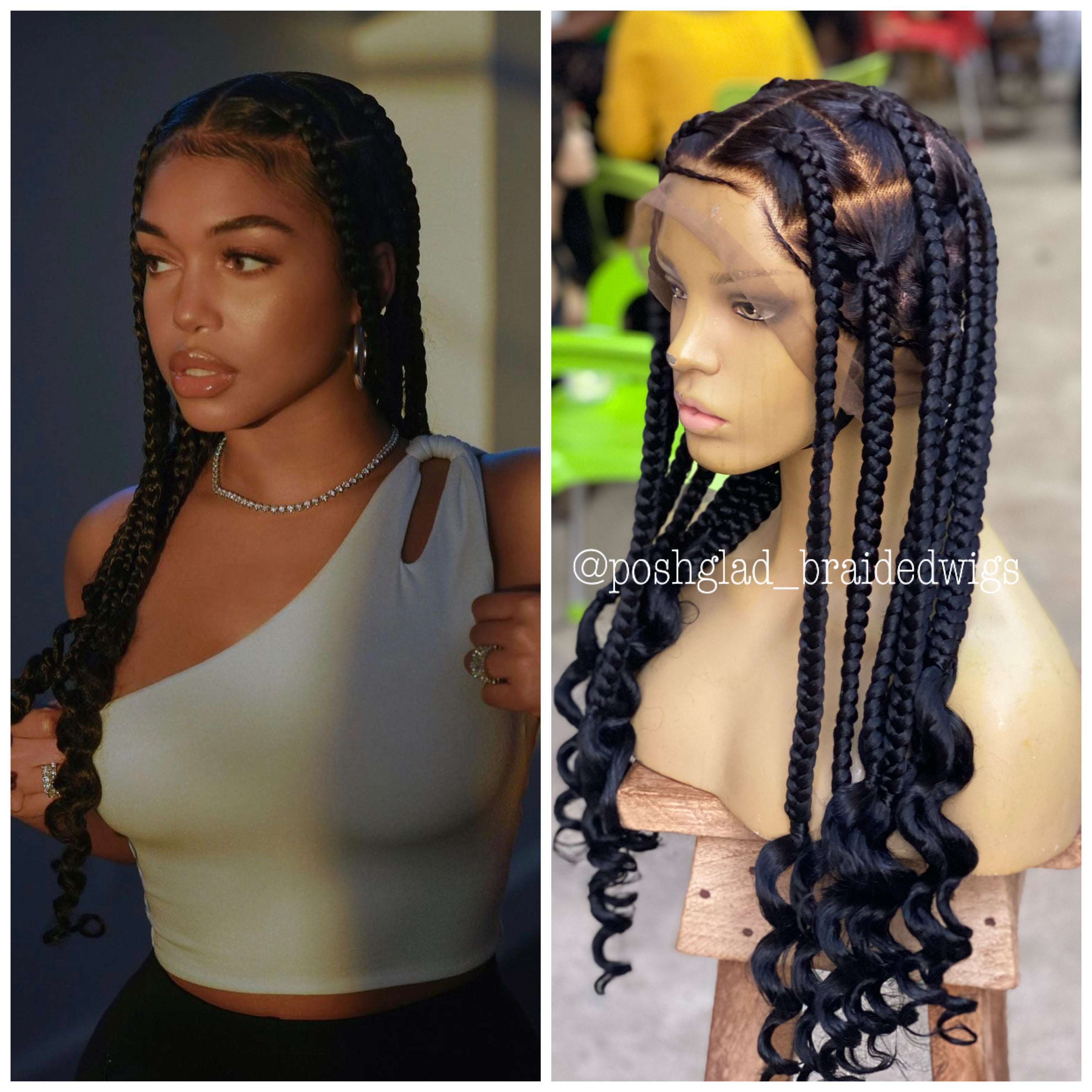 Coileray HairStyle Jumbo Knotless Braid, Full Lace, Color 1B, 30 Inches, Glueless Coileray HairStyle Jumbo Knotless Braid, Full Lace, Color 1B, 30 Inches, Glueless