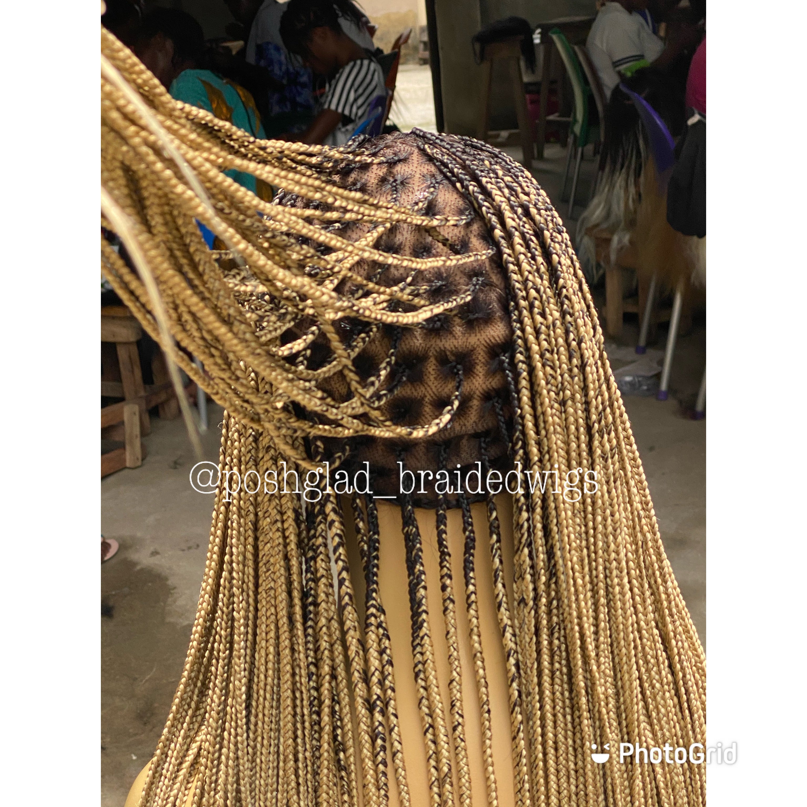 Scalp-looking Knotless Braid Wig, Full Lace, color 22 Scalp-looking Knotless Braid Wig, Full Lace, color 22