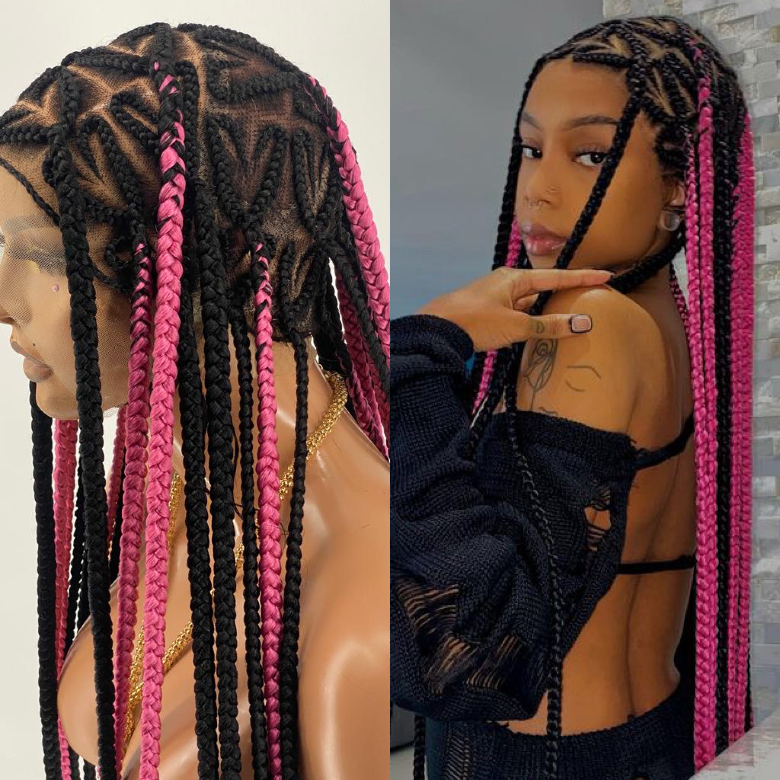 Cornrow - Miss Pink - Ready to ship Cornrow - Miss Pink - Ready to ship