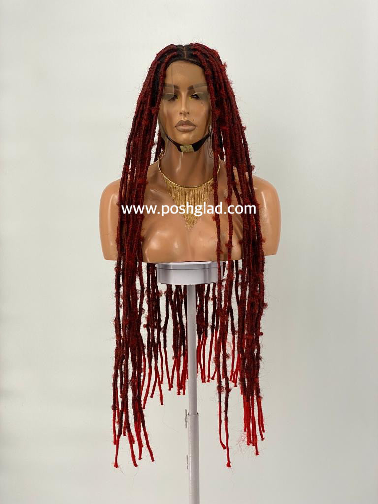 Distress Locs Wig (100% Human Hair Lace Base) Ready To Ship - Rosemary Distress Locs Wig (100% Human Hair Lace Base) Ready To Ship - Rosemary