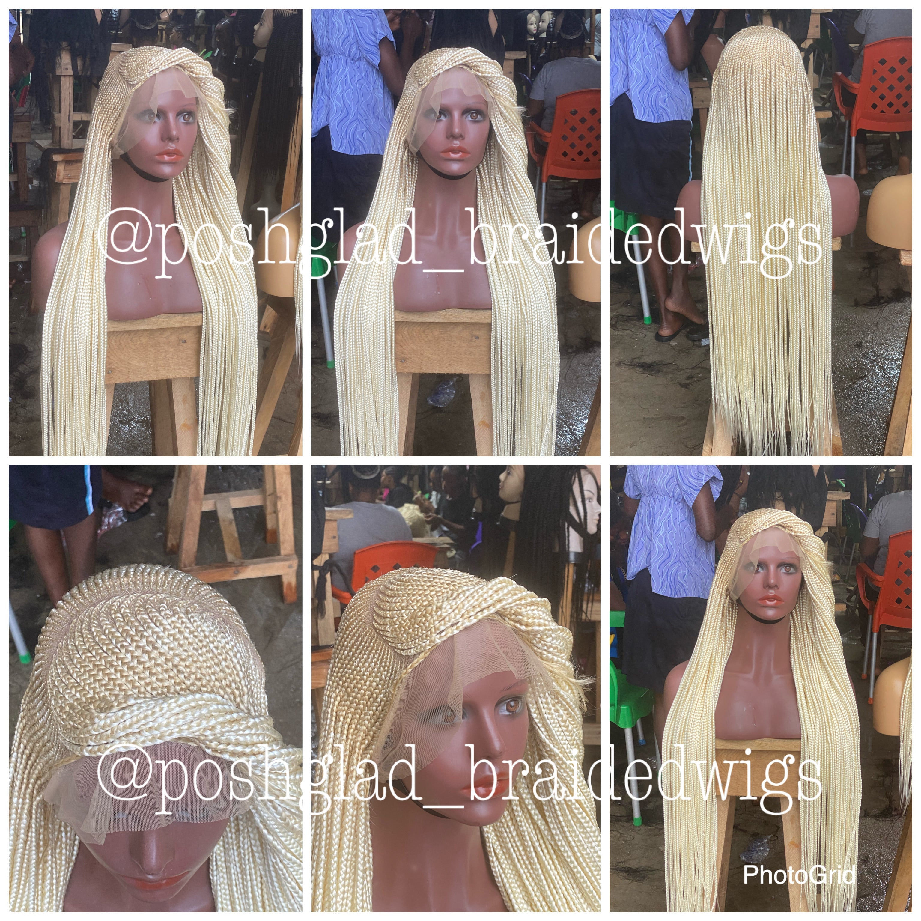 Cornrow Braid Wig - Color 613 Bonde - Bobrisky Inspired Cornrow Braid Wig - Color 613 Bonde - Bobrisky Inspired