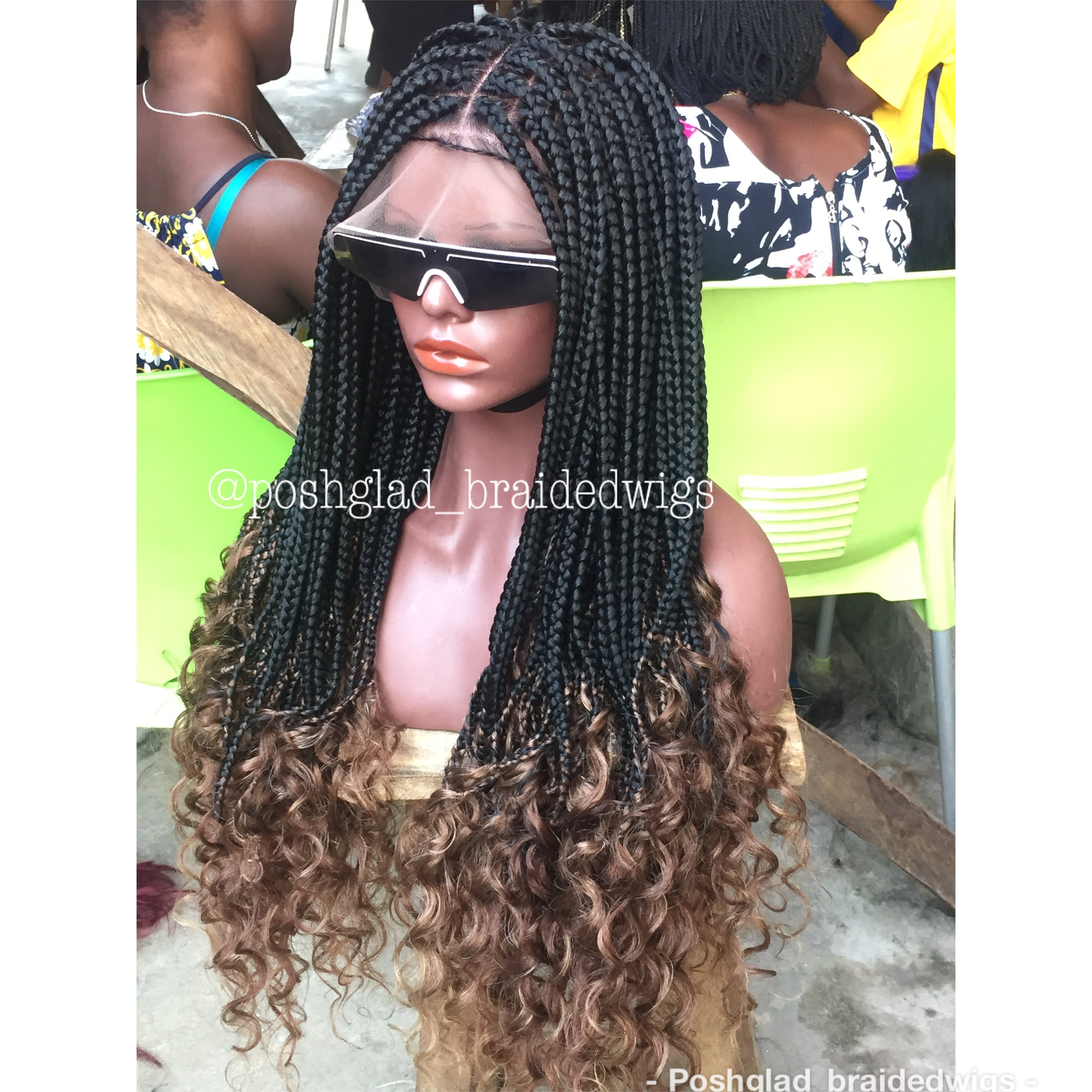 Goddess Box Braid Wig With Curly Tips - Lorensa Goddess Box Braid Wig With Curly Tips - Lorensa