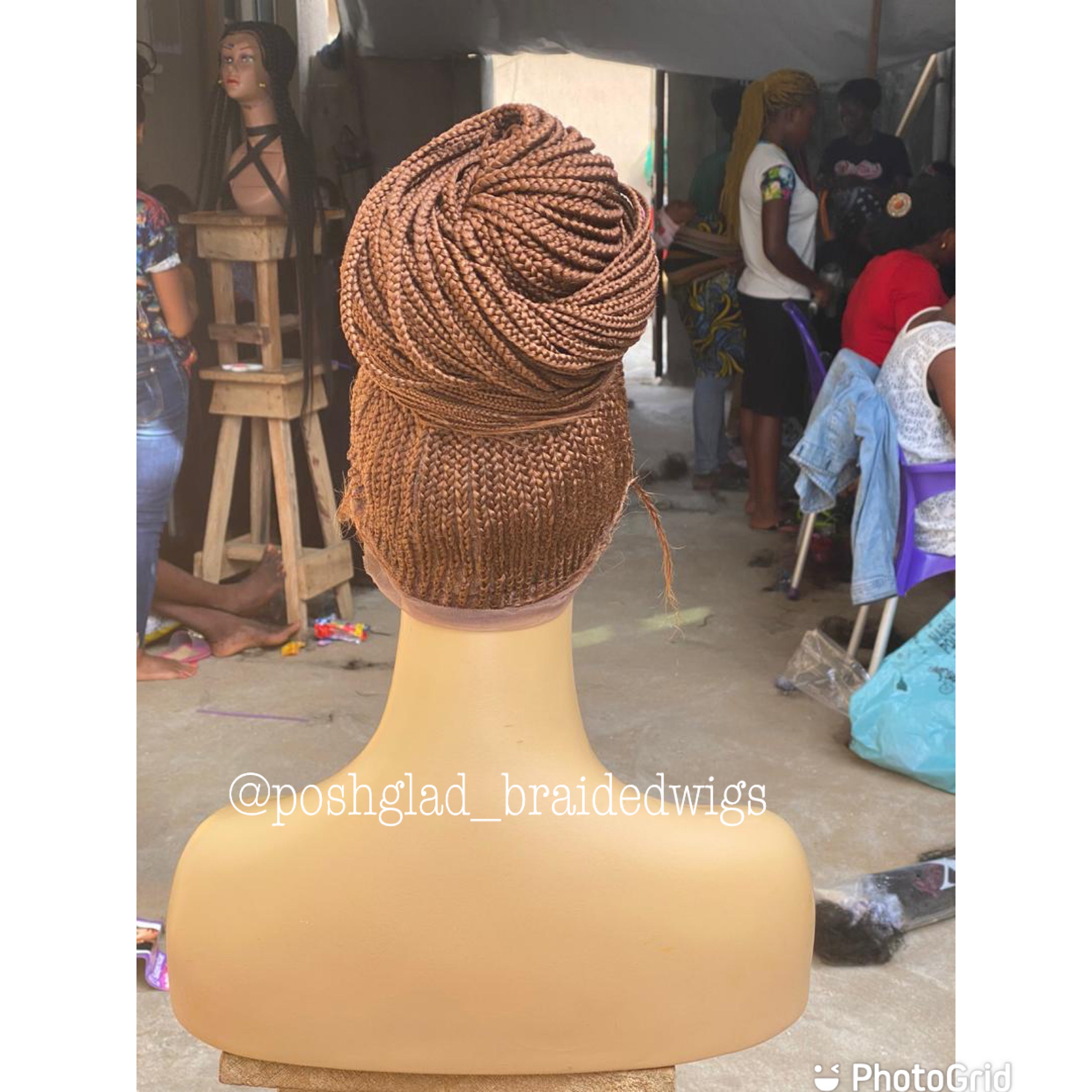 Cornrow Braid Wig - Auburn Full Lace - Iyawa Cornrow Braid Wig - Auburn Full Lace - Iyawa