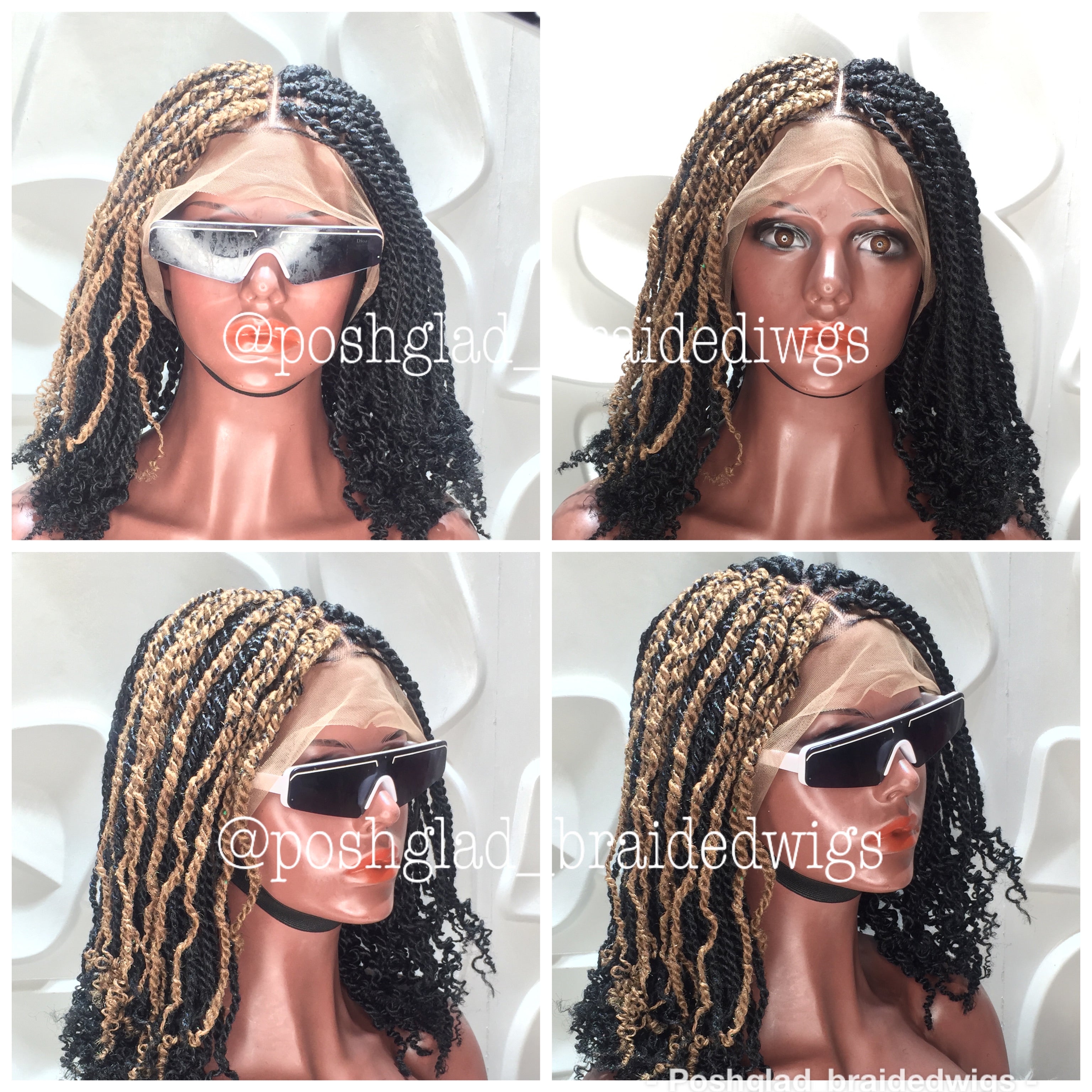 Kinky Twist Braided Wig (13 by 4 Frontal Lace) - Celestina Kinky Twist Braided Wig (13 by 4 Frontal Lace) - Celestina