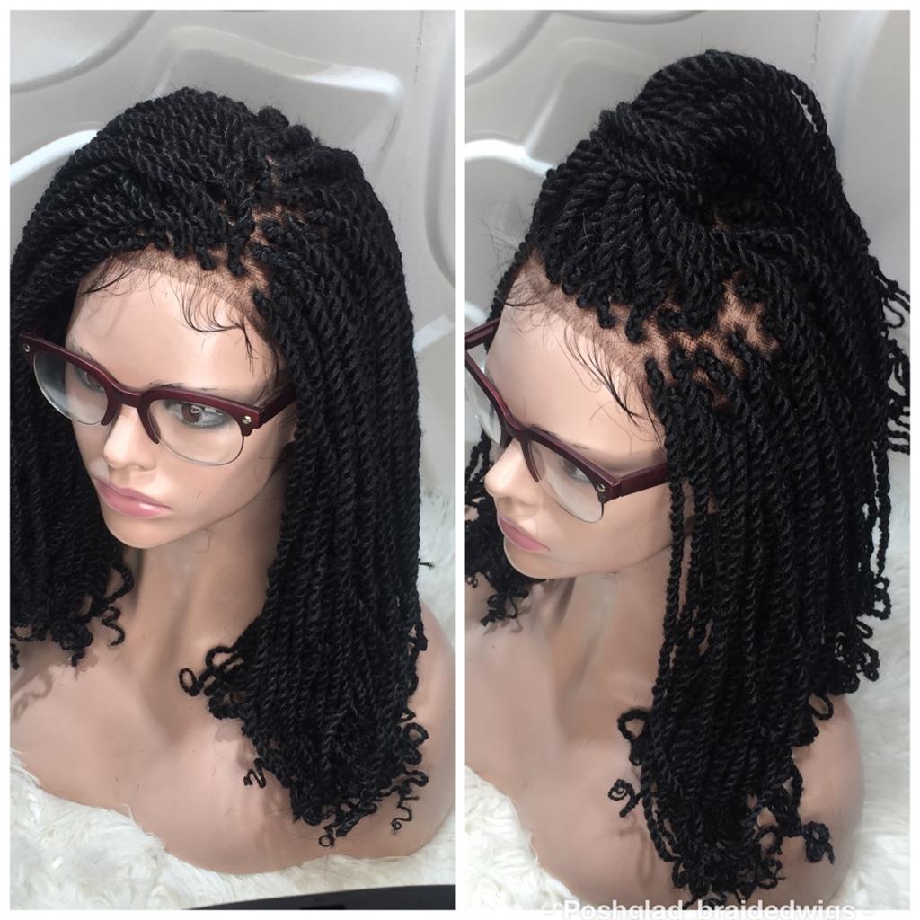 Kinky Twist Braided Wig (13 by 4 Frontal Lace) - Rockiba Kinky Twist Braided Wig (13 by 4 Frontal Lace) - Rockiba