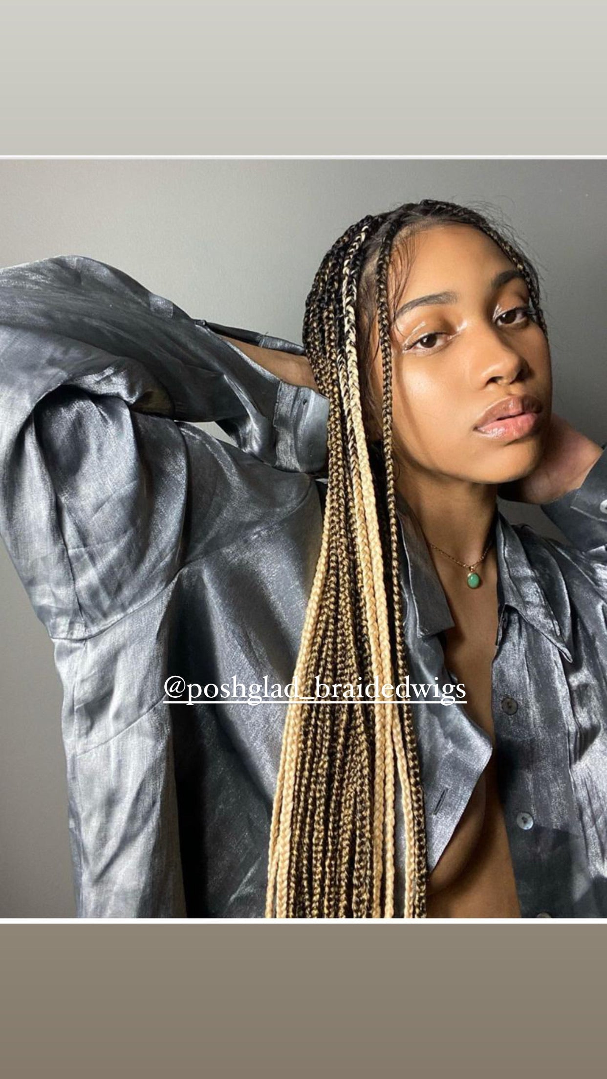Knotless Braid Wig (Full Lace Custom Color) Glueless, Scalp-Looking Knotless Braid Wig (Full Lace Custom Color) Glueless, Scalp-Looking