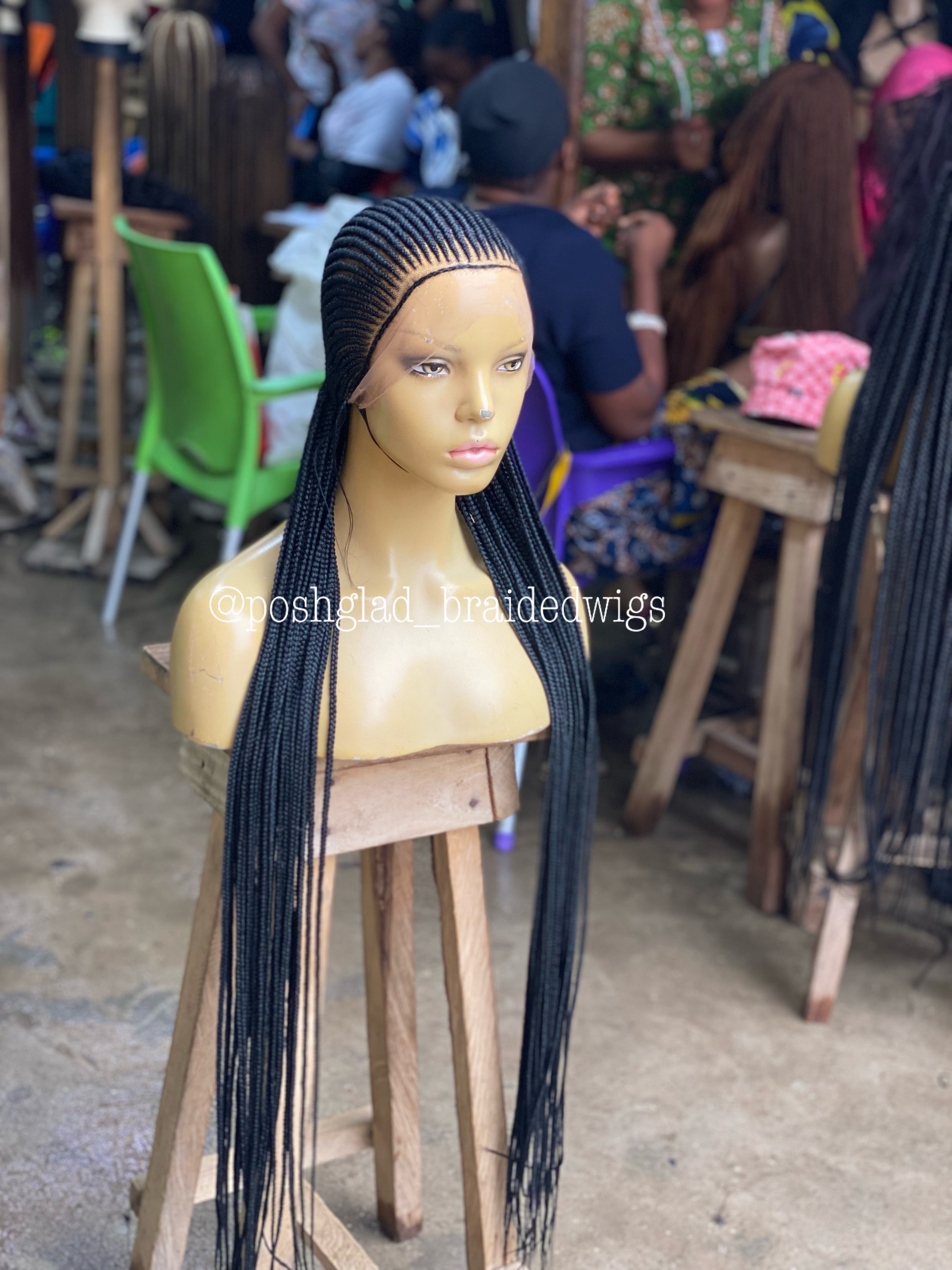 Cornrow Braid Wig (Ready to Ship) - Aisha Cornrow Braid Wig (Ready to Ship) - Aisha