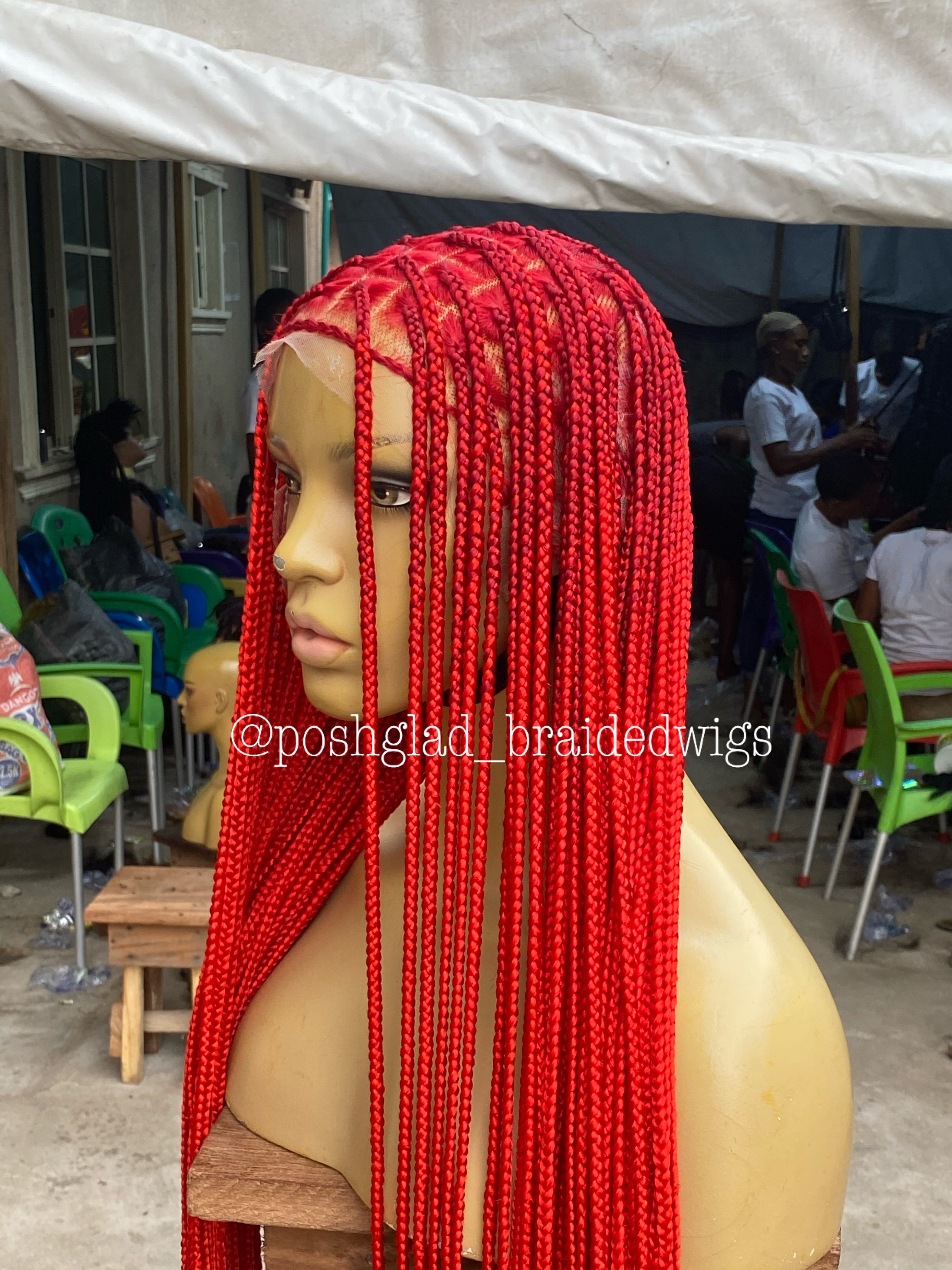 Knotless Braid Wig - Premium Red Calf Length - Kendal Knotless Braid Wig - Premium Red Calf Length - Kendal