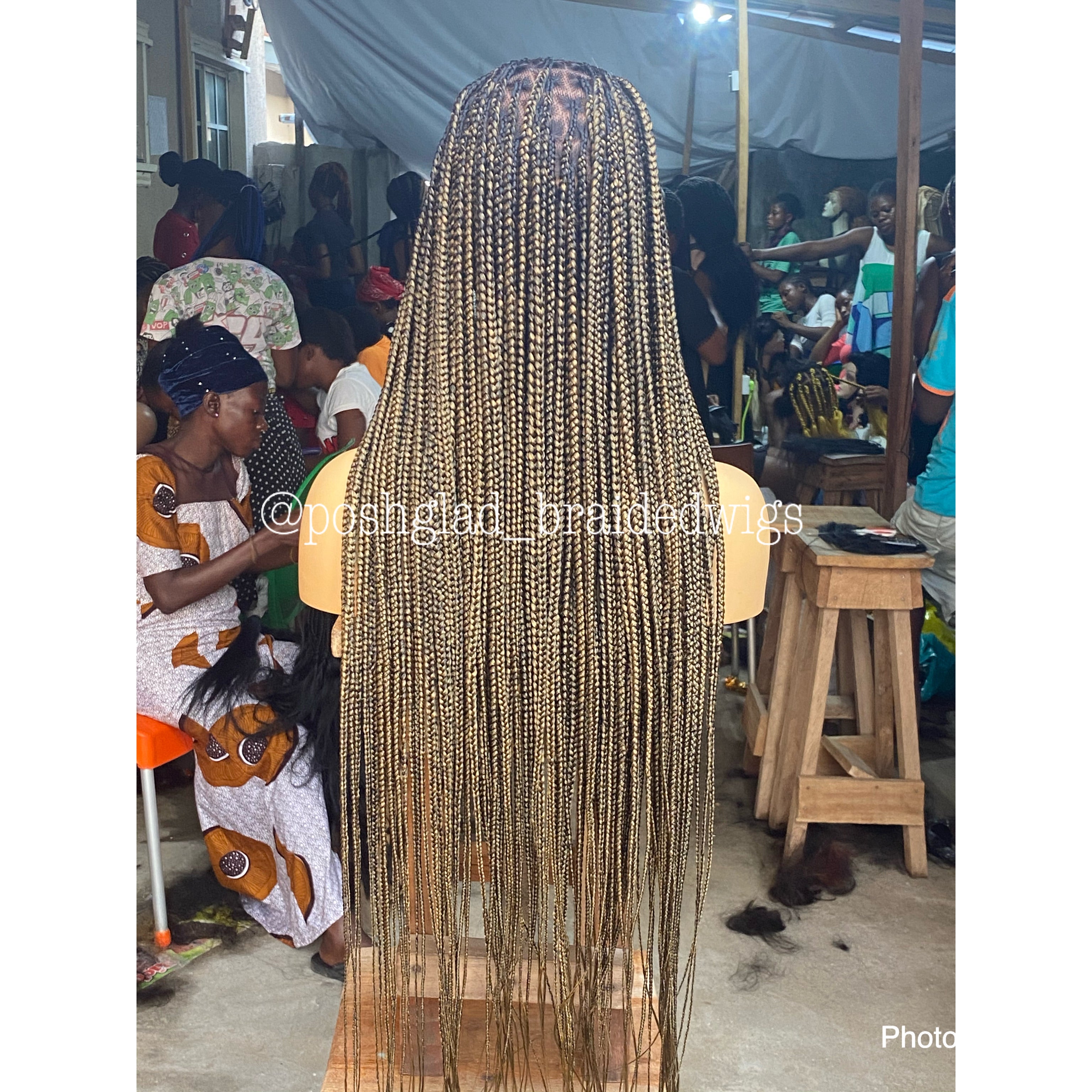 Knotless Braid Wig (Full Lace Custom Color) Glueless, Scalp-Looking Knotless Braid Wig (Full Lace Custom Color) Glueless, Scalp-Looking