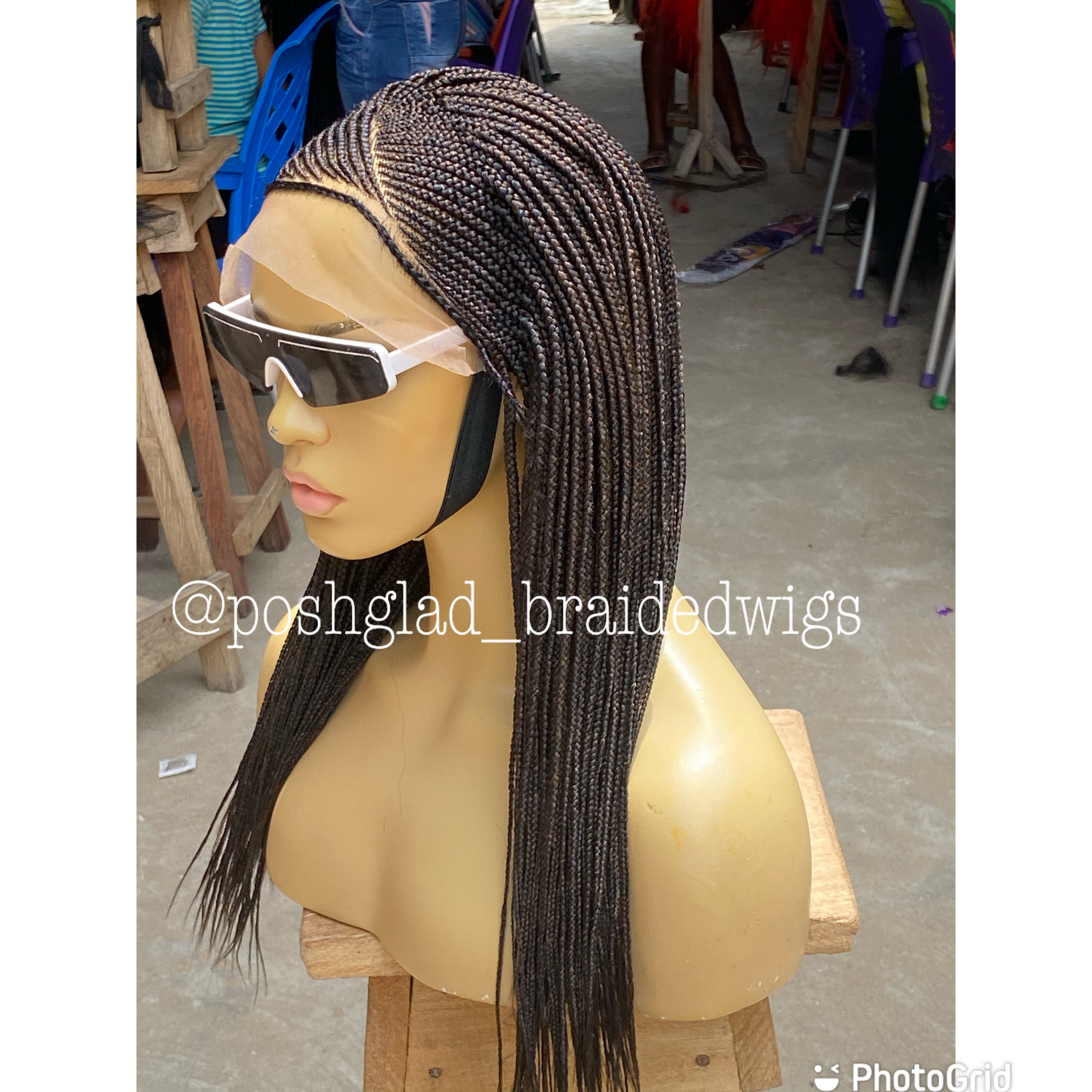 Cornrow Braid Wig - 13x4 Lace Frontal Side Part - Carol Cornrow Braid Wig - 13x4 Lace Frontal Side Part - Carol