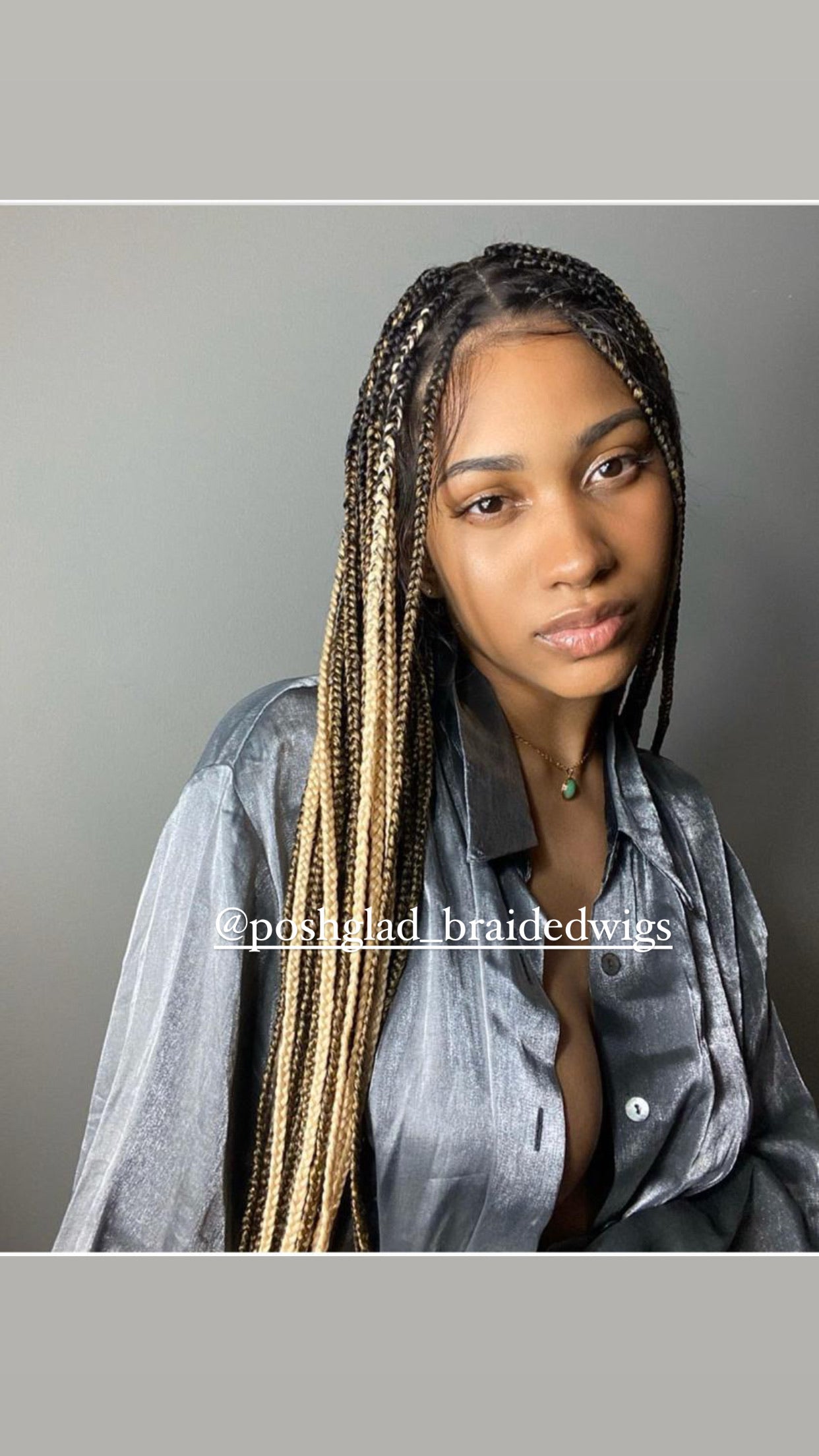 Knotless Braid Wig (Full Lace Custom Color) Glueless, Scalp-Looking Knotless Braid Wig (Full Lace Custom Color) Glueless, Scalp-Looking