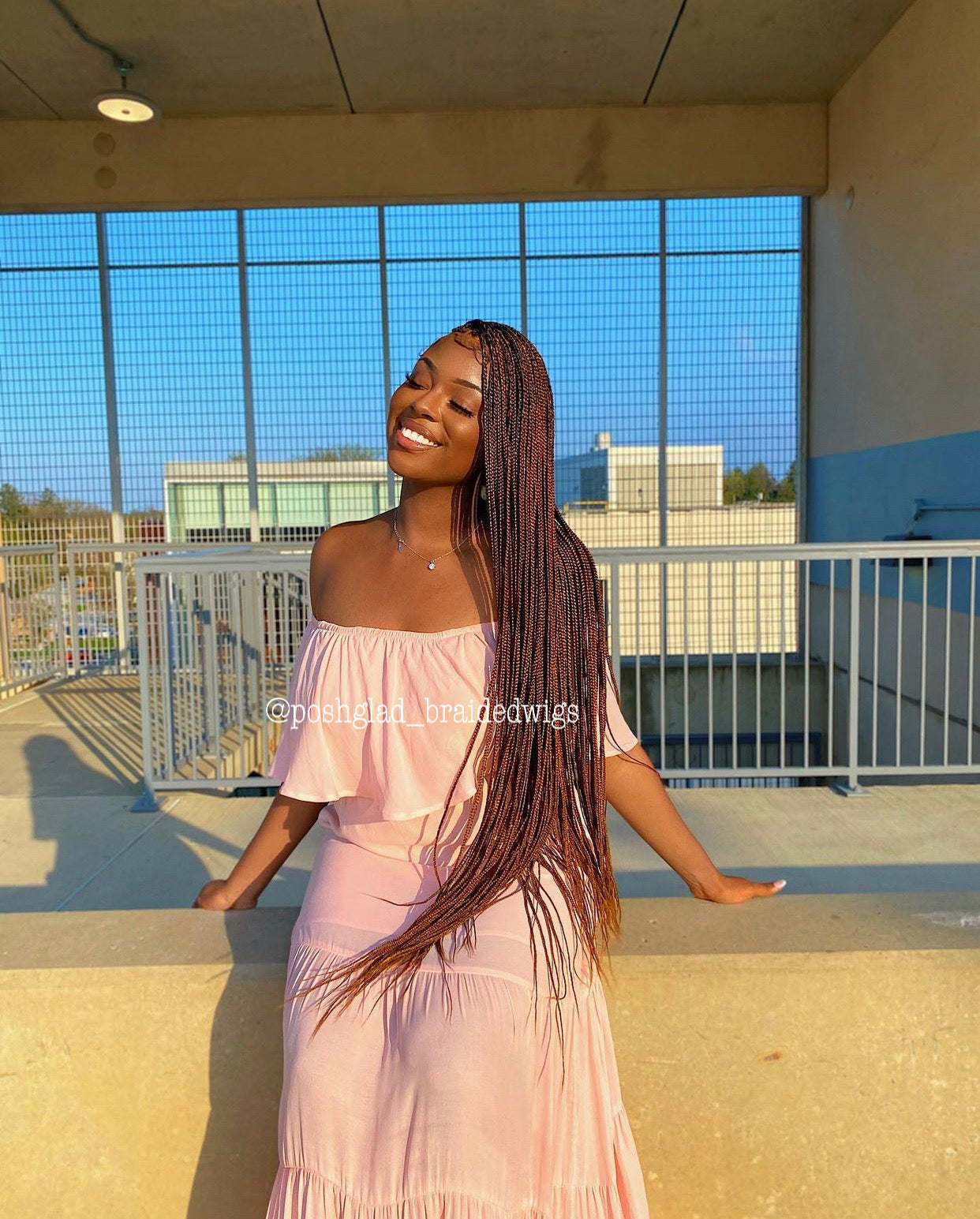 Beyoncé Knotless Braid Wig (Ready To Ship) Full Lace, Glueless Beyoncé Knotless Braid Wig (Ready To Ship) Full Lace, Glueless