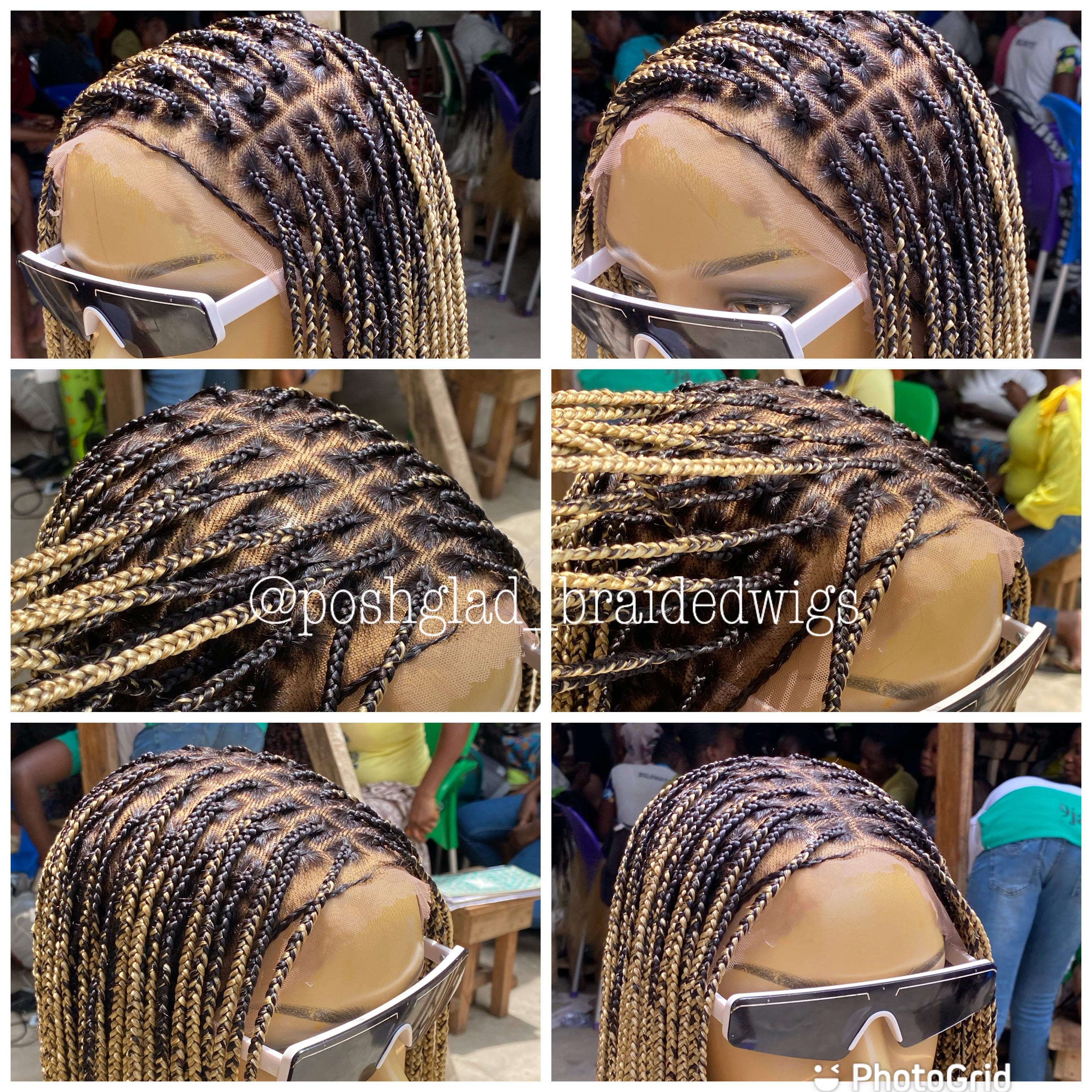 Scalp-looking Knotless Braid Wig, Full Lace, color 22 Scalp-looking Knotless Braid Wig, Full Lace, color 22