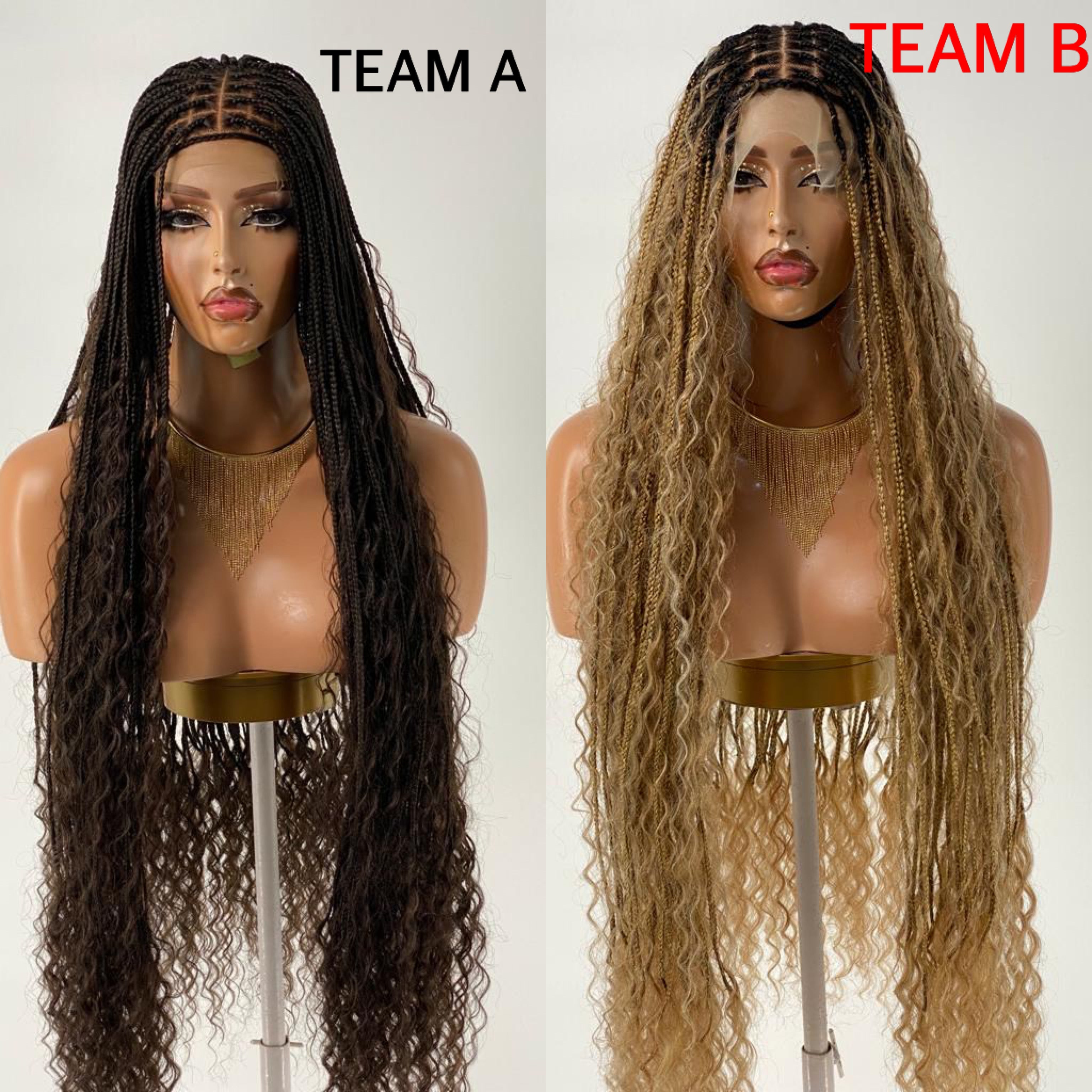 BOHEMIAN KNOTLESS BRAID WIG, FULL LACE, WAIST, VIP LUX COLOR BOHEMIAN KNOTLESS BRAID WIG, FULL LACE, WAIST, VIP LUX COLOR
