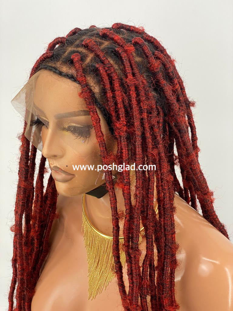 Distress Locs Wig (100% Human Hair Lace Base) Ready To Ship - Rosemary Distress Locs Wig (100% Human Hair Lace Base) Ready To Ship - Rosemary