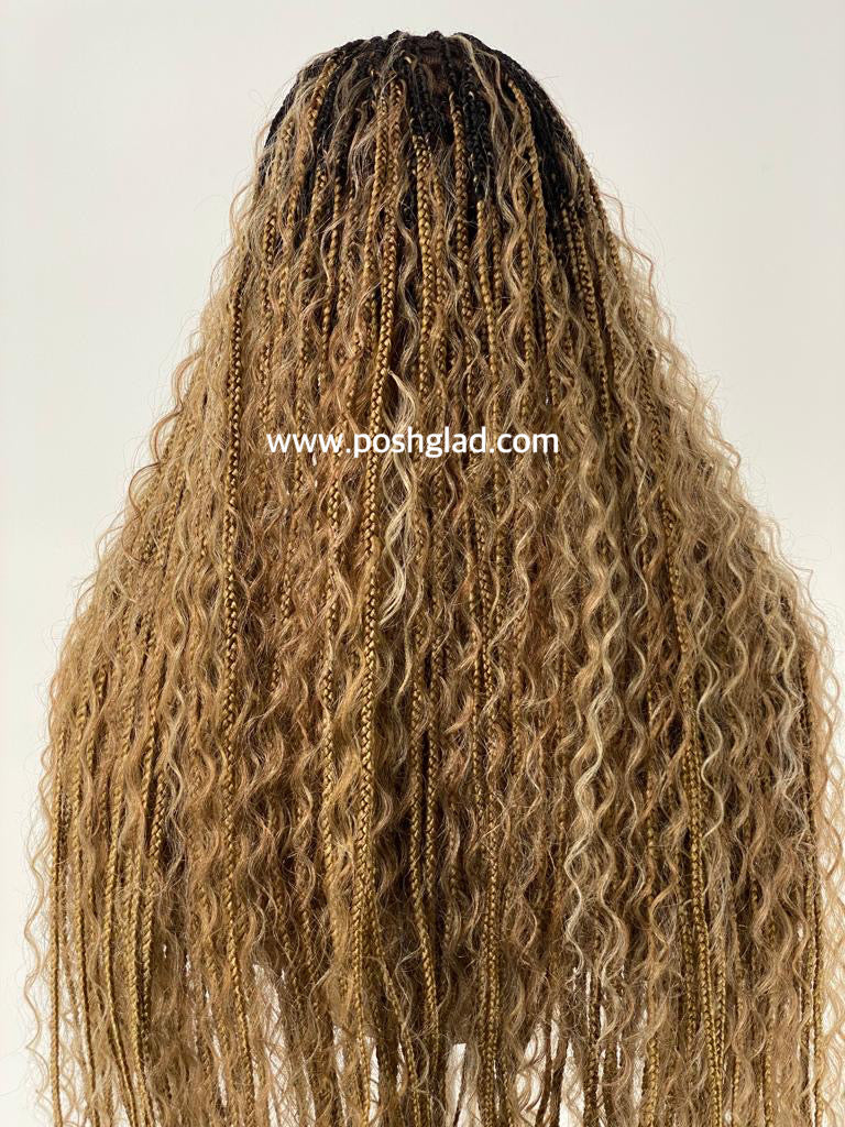 BOHEMIAN KNOTLESS BRAID WIG, FULL LACE, WAIST, VIP LUX COLOR BOHEMIAN KNOTLESS BRAID WIG, FULL LACE, WAIST, VIP LUX COLOR