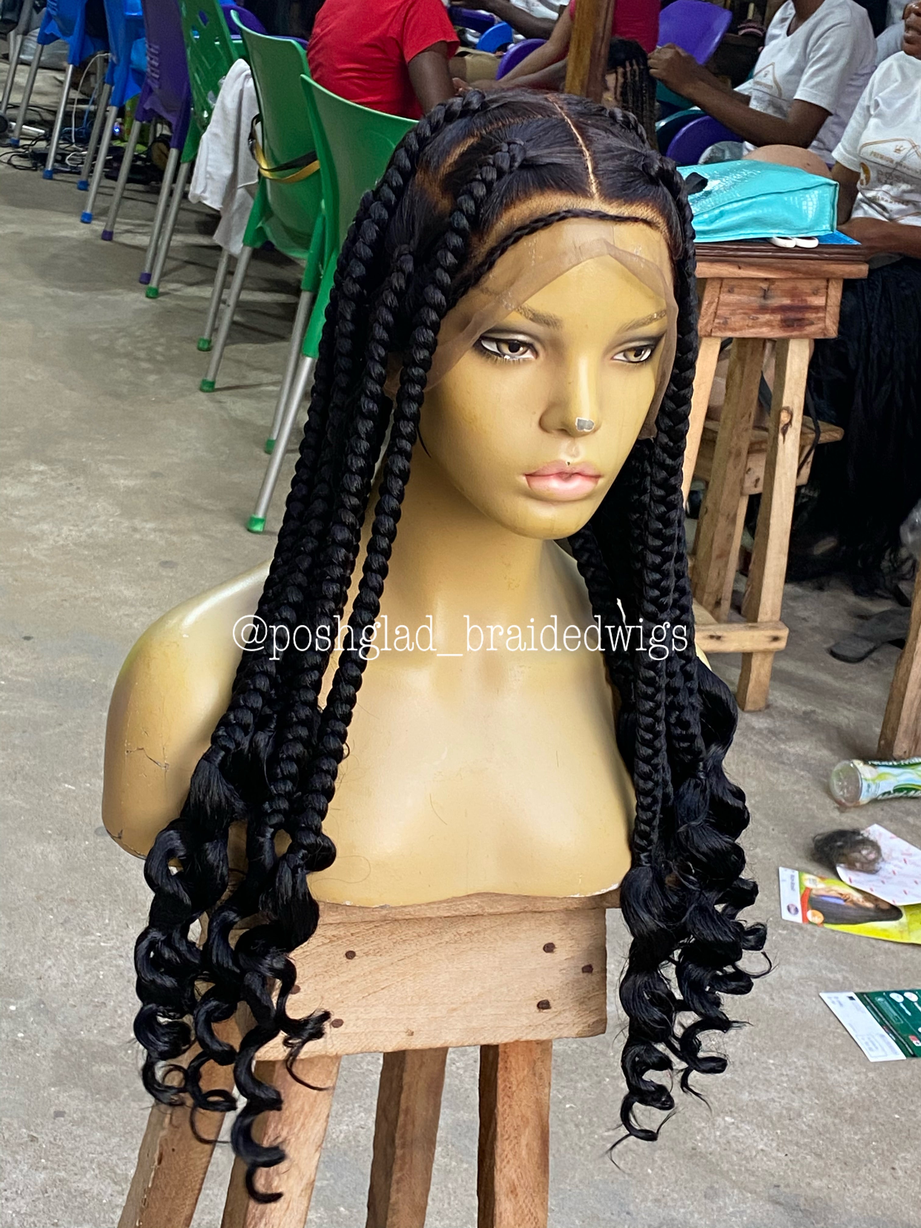 Coileray HairStyle Jumbo Knotless Braid, Full Lace, Color 1B, 30 Inches, Glueless Coileray HairStyle Jumbo Knotless Braid, Full Lace, Color 1B, 30 Inches, Glueless