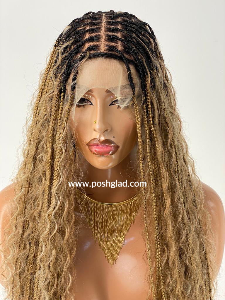BOHEMIAN KNOTLESS BRAID WIG, FULL LACE, WAIST, VIP LUX COLOR BOHEMIAN KNOTLESS BRAID WIG, FULL LACE, WAIST, VIP LUX COLOR