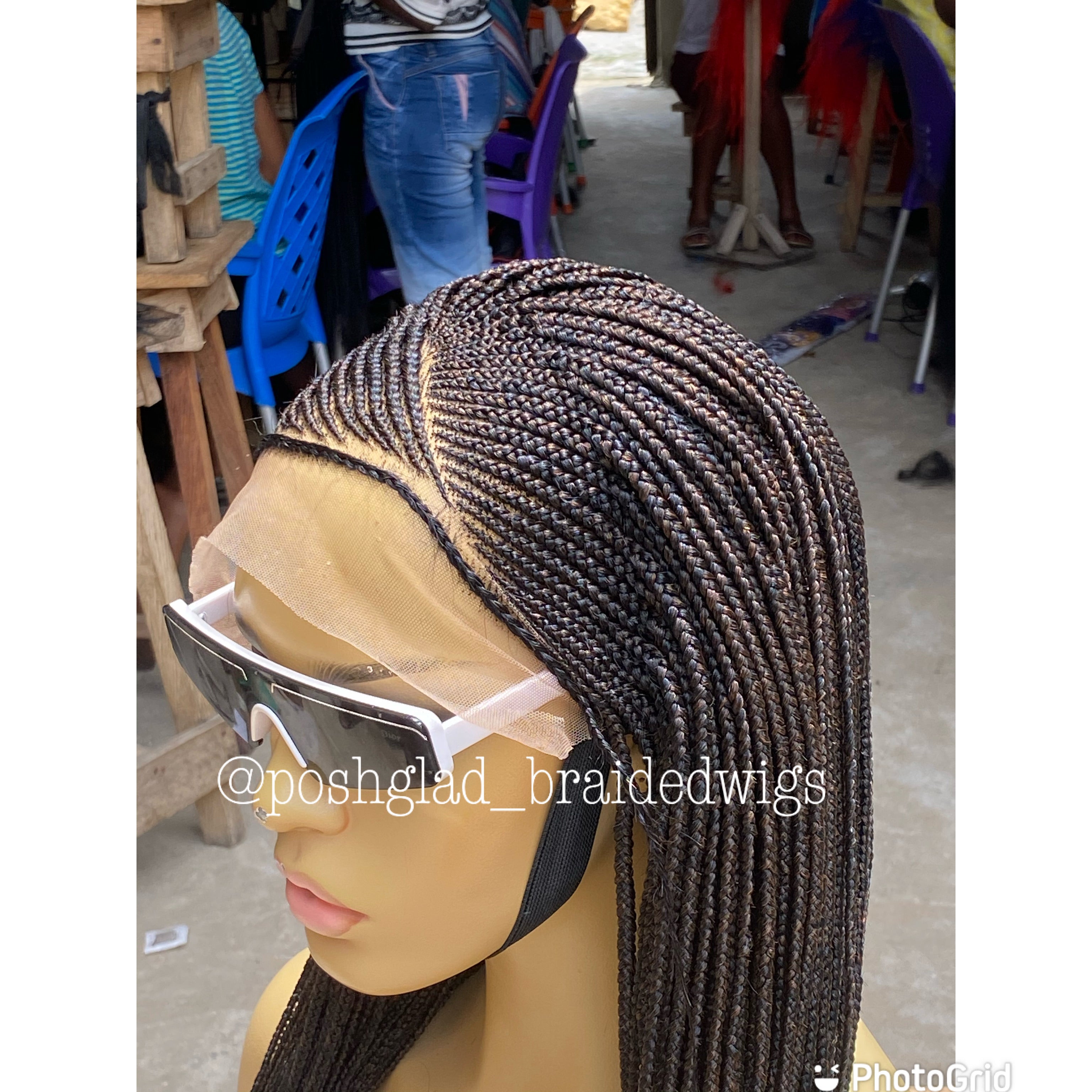 Cornrow Braid Wig - 13x4 Lace Frontal Side Part - Carol Cornrow Braid Wig - 13x4 Lace Frontal Side Part - Carol