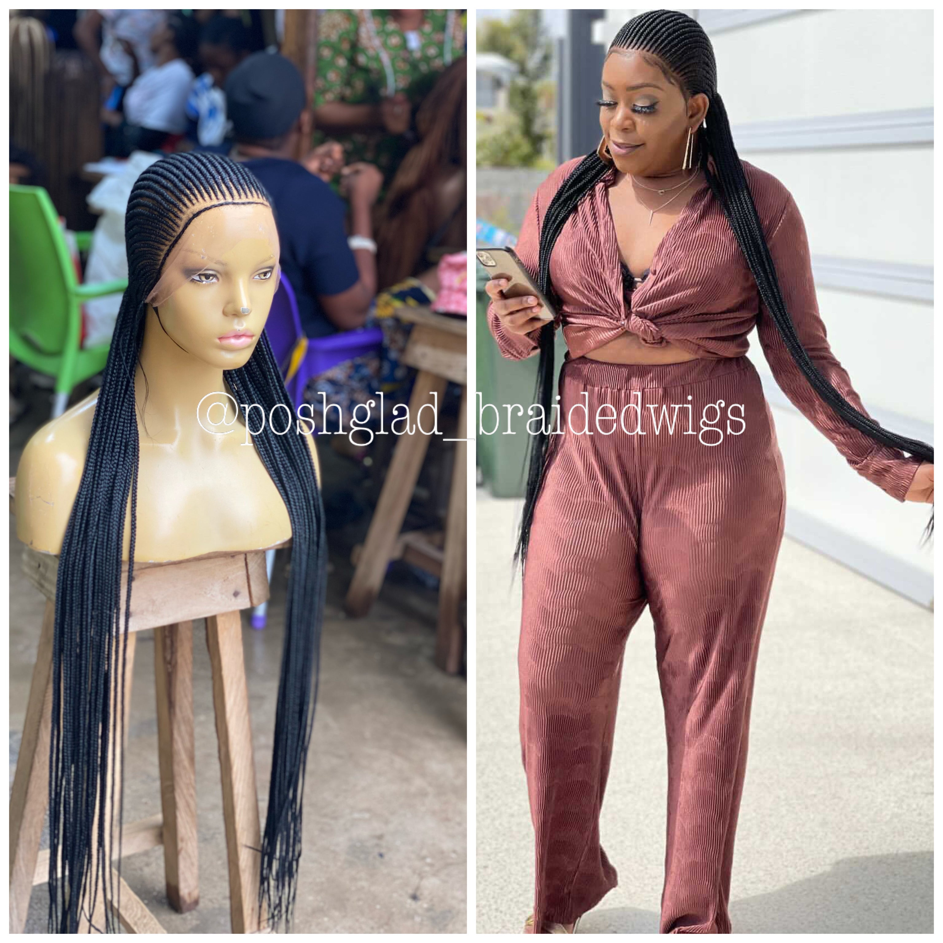 Cornrow Braid Wig (Ready to Ship) - Aisha Cornrow Braid Wig (Ready to Ship) - Aisha