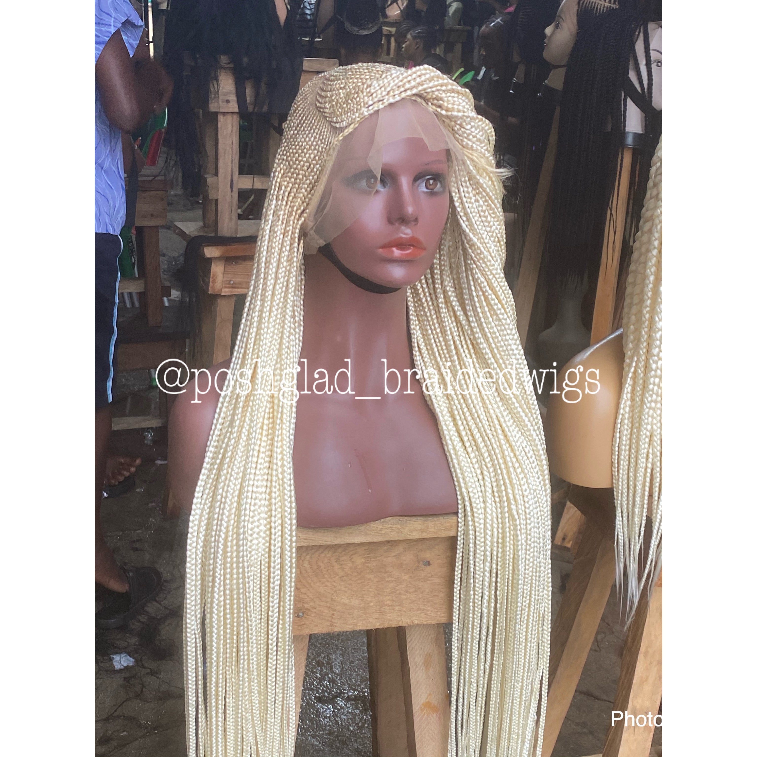 Cornrow Braid Wig - Color 613 Bonde - Bobrisky Inspired Cornrow Braid Wig - Color 613 Bonde - Bobrisky Inspired