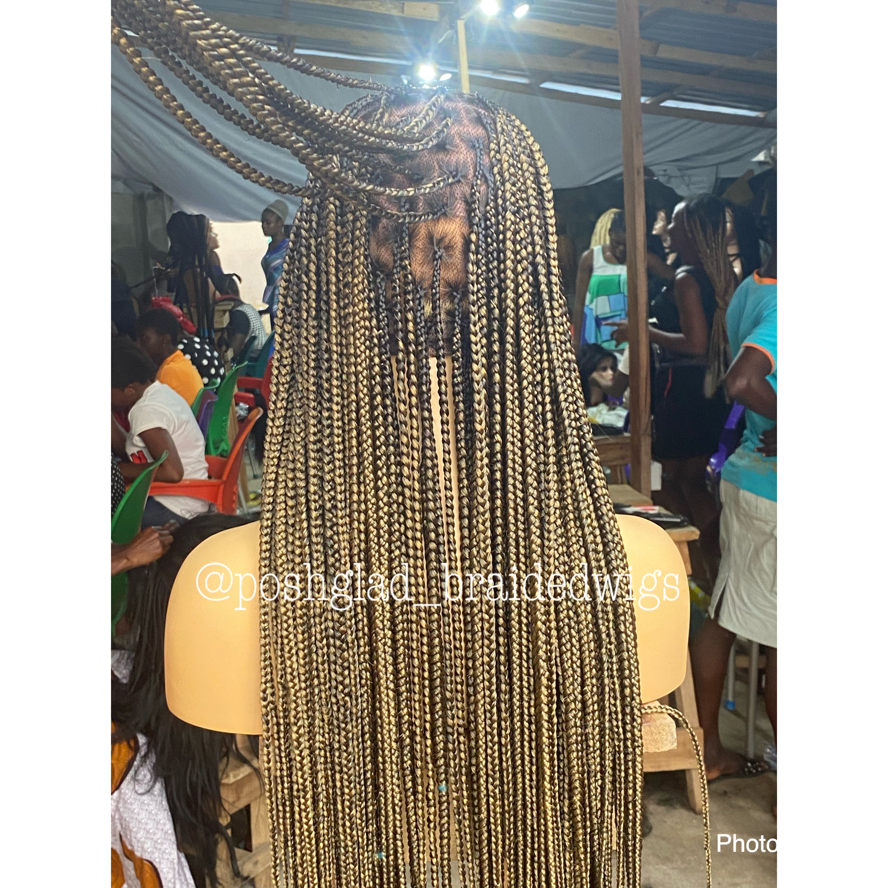 Knotless Braid Wig (Full Lace Custom Color) Glueless, Scalp-Looking Knotless Braid Wig (Full Lace Custom Color) Glueless, Scalp-Looking
