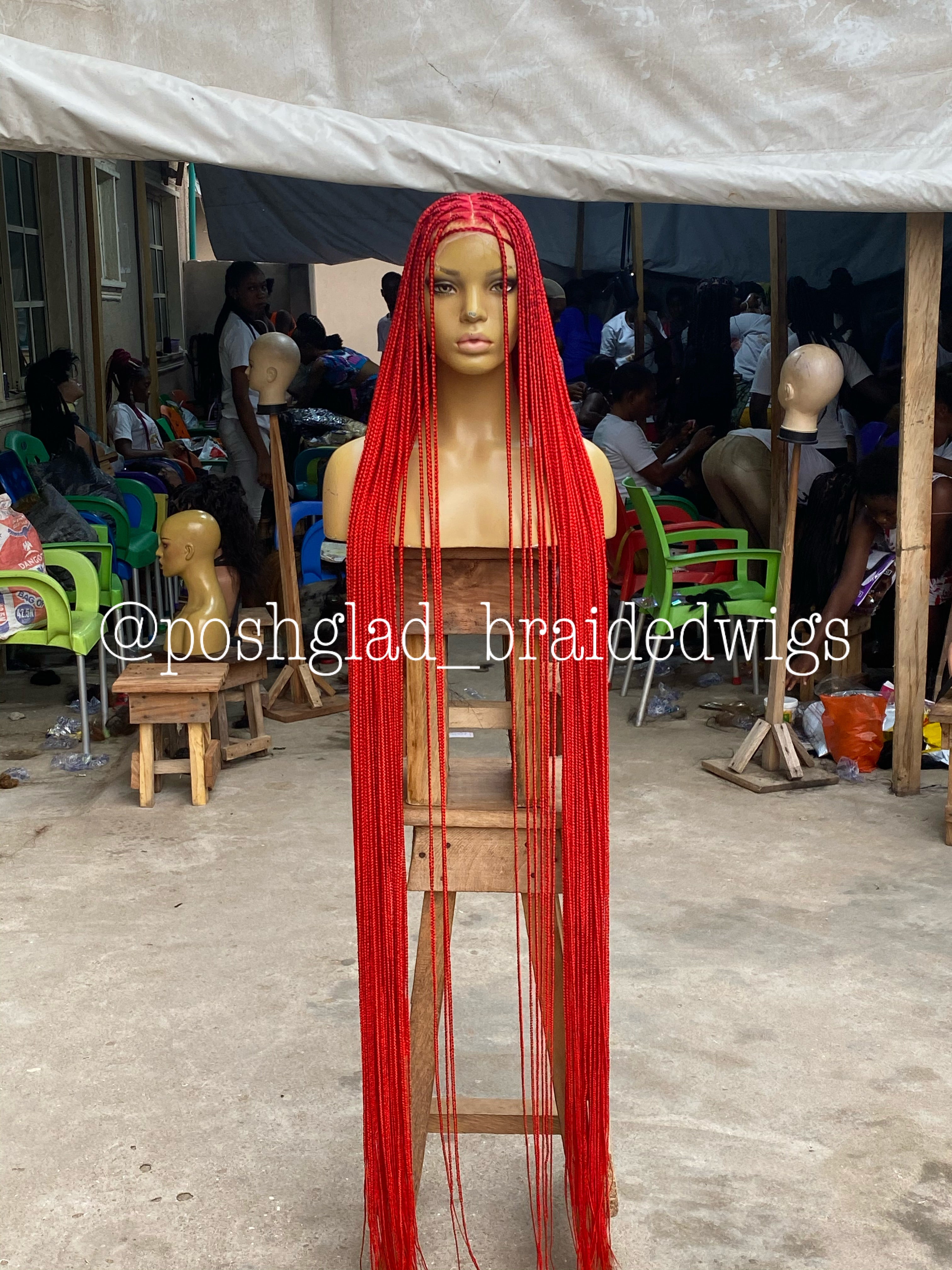 Knotless Braid Wig - Premium Red Calf Length - Kendal Knotless Braid Wig - Premium Red Calf Length - Kendal