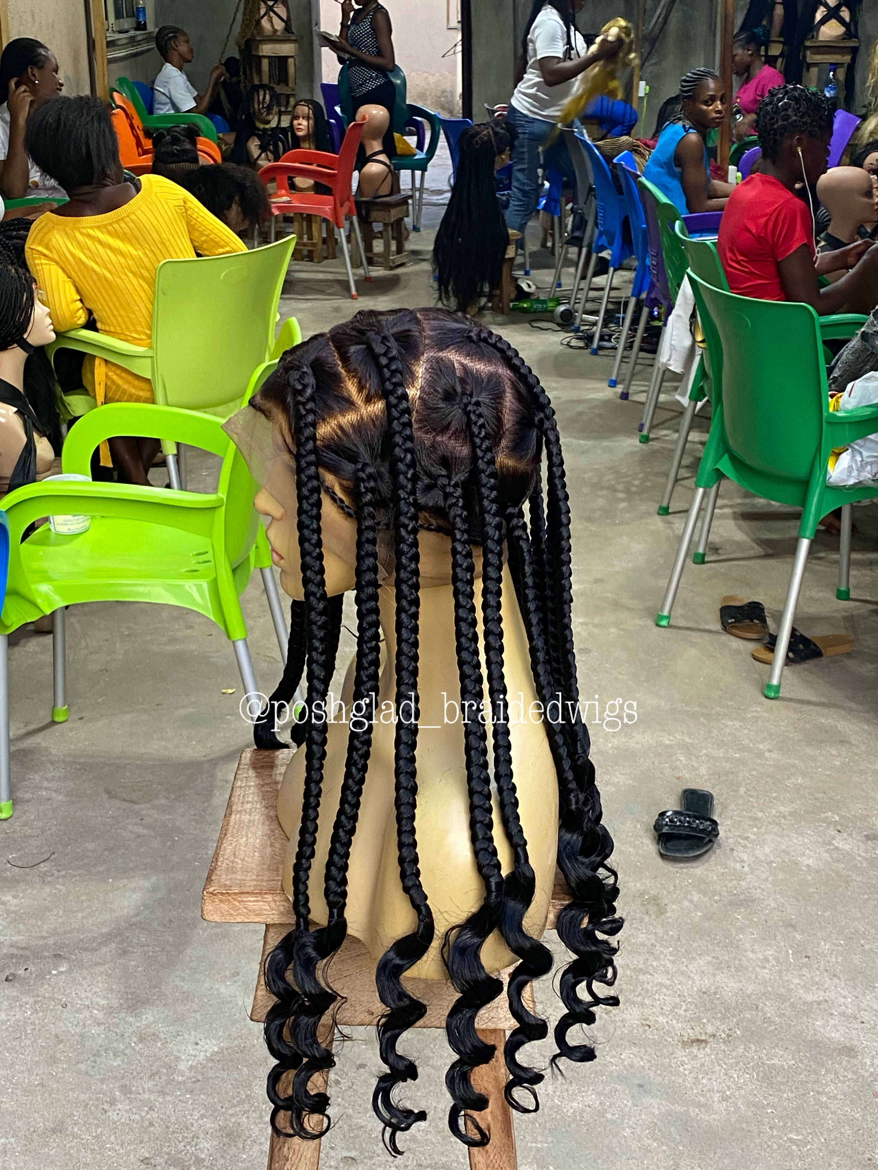 Coileray HairStyle Jumbo Knotless Braid, Full Lace, Color 1B, 30 Inches, Glueless Coileray HairStyle Jumbo Knotless Braid, Full Lace, Color 1B, 30 Inches, Glueless