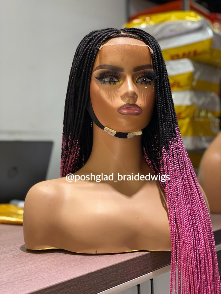 Closure Box Braid Wig (Ready To Ship) - Ife Closure Box Braid Wig (Ready To Ship) - Ife