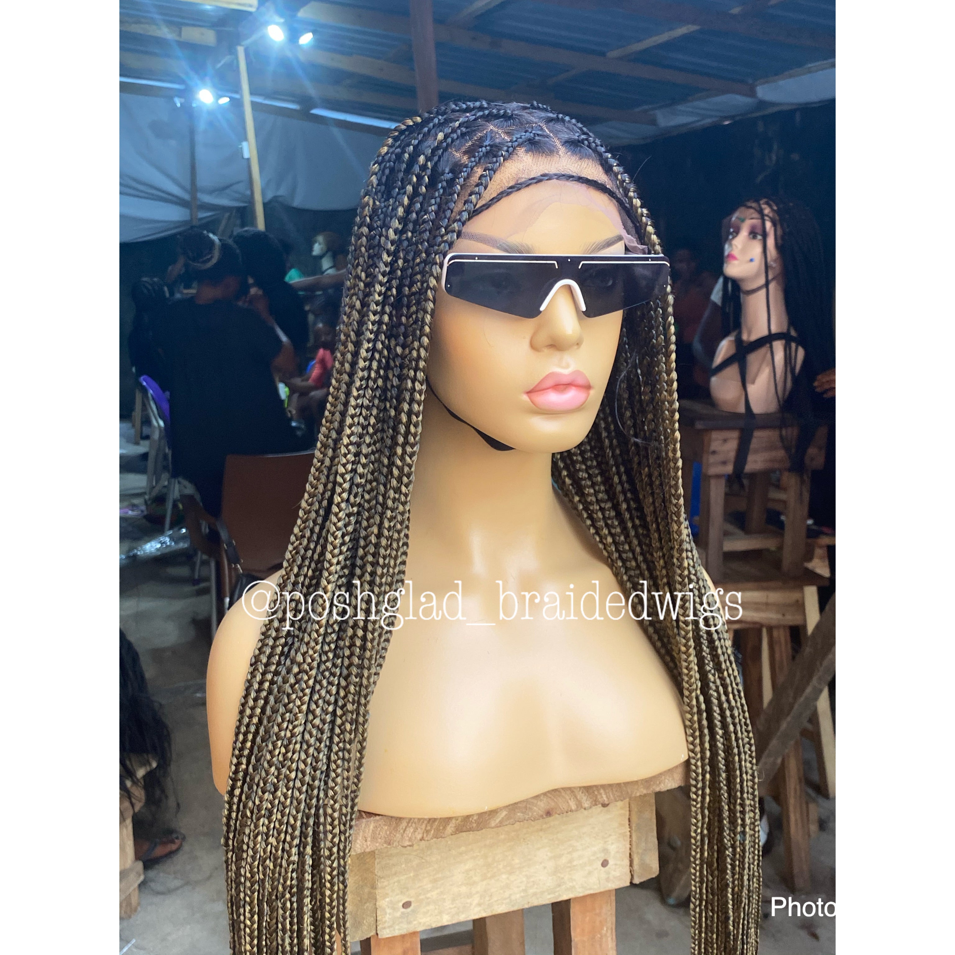 Knotless Braid Wig (Full Lace Custom Color) Glueless, Scalp-Looking Knotless Braid Wig (Full Lace Custom Color) Glueless, Scalp-Looking