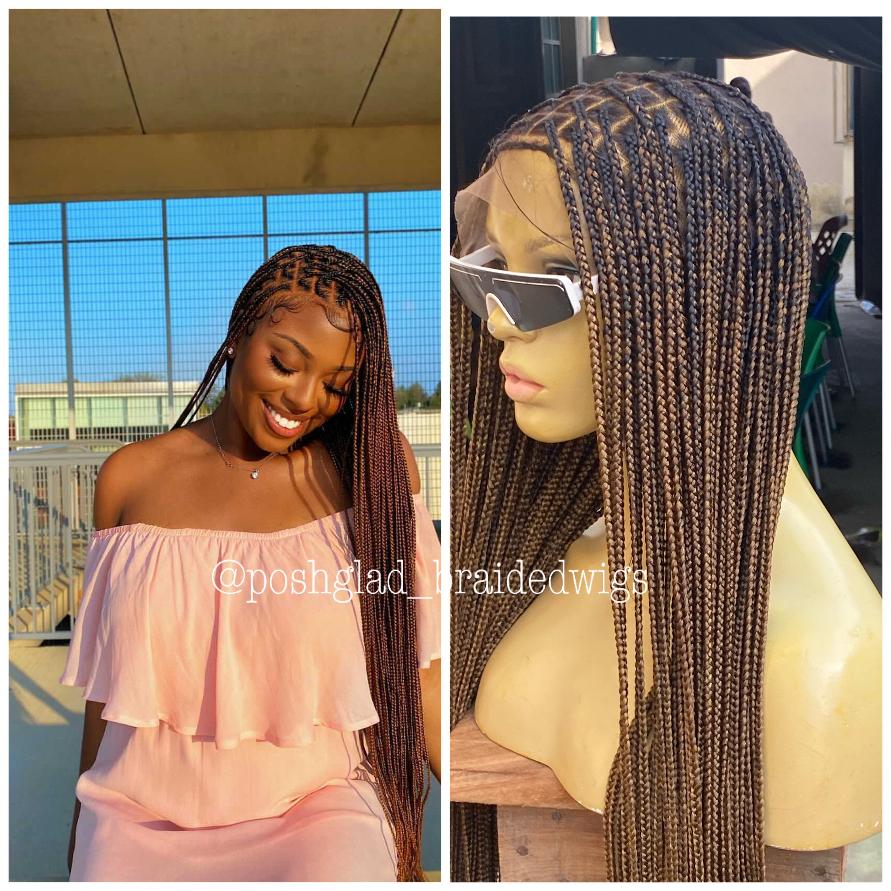 Beyoncé Knotless Braid Wig (Ready To Ship) Full Lace, Glueless Beyoncé Knotless Braid Wig (Ready To Ship) Full Lace, Glueless