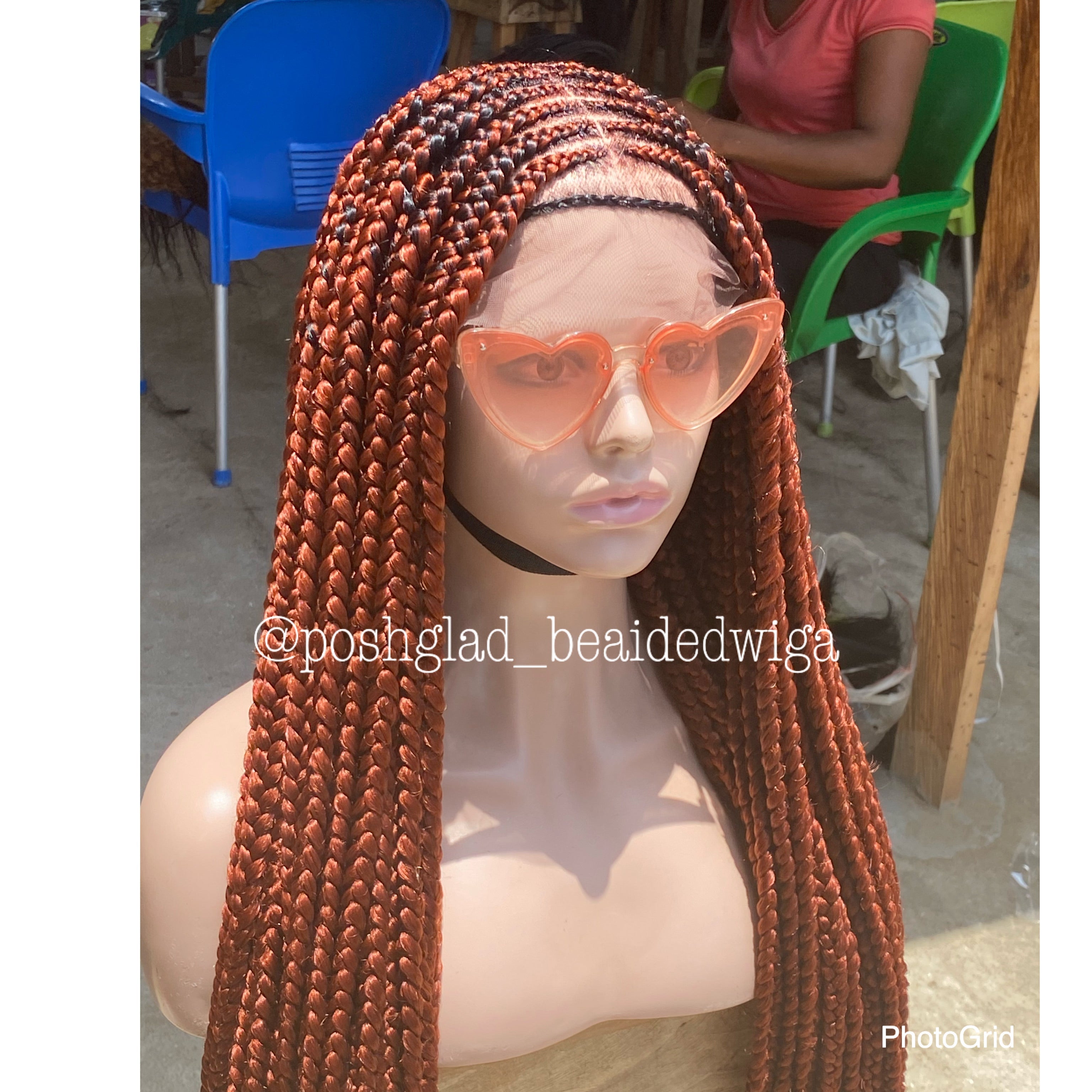 Cornrow Braid Wig - Full Lace - Adenike Cornrow Braid Wig - Full Lace - Adenike