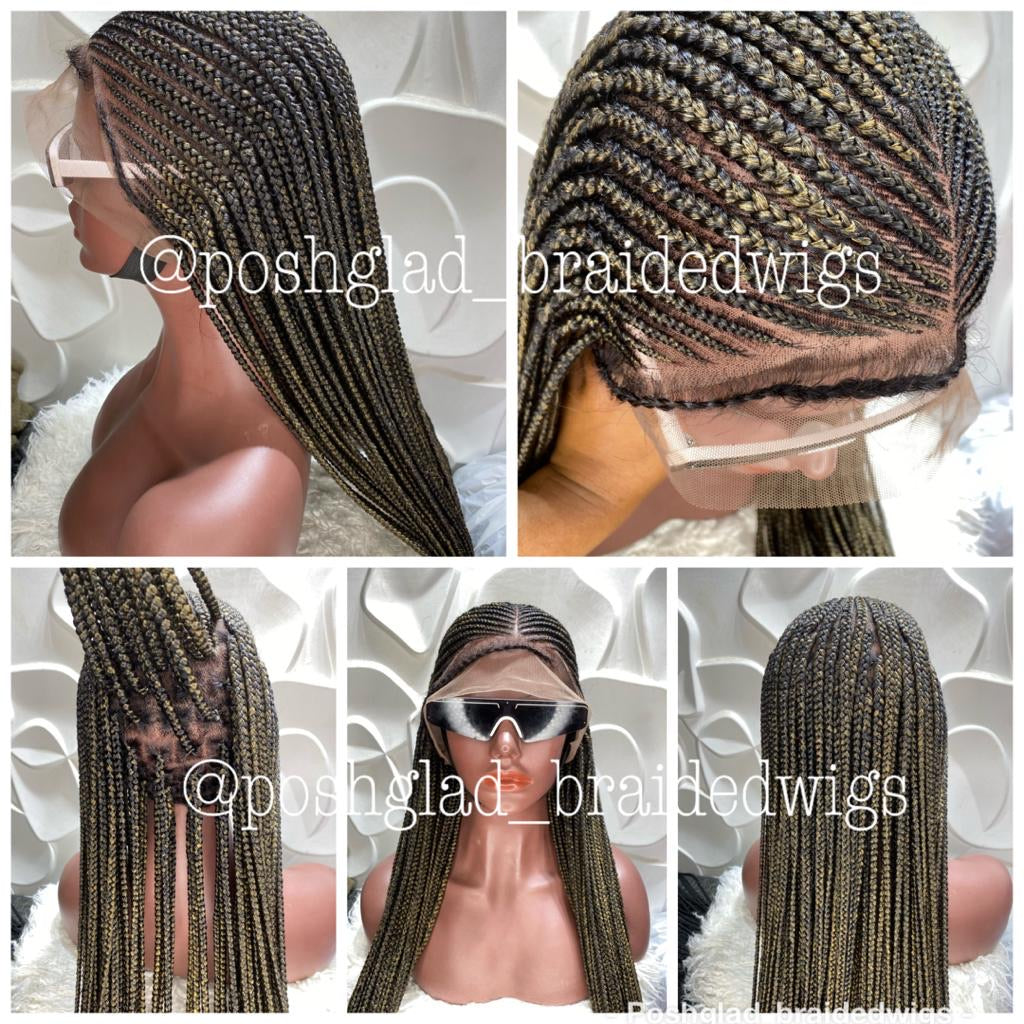 Cornrow Braid Wig - Full Lace - Abina Cornrow Braid Wig - Full Lace - Abina