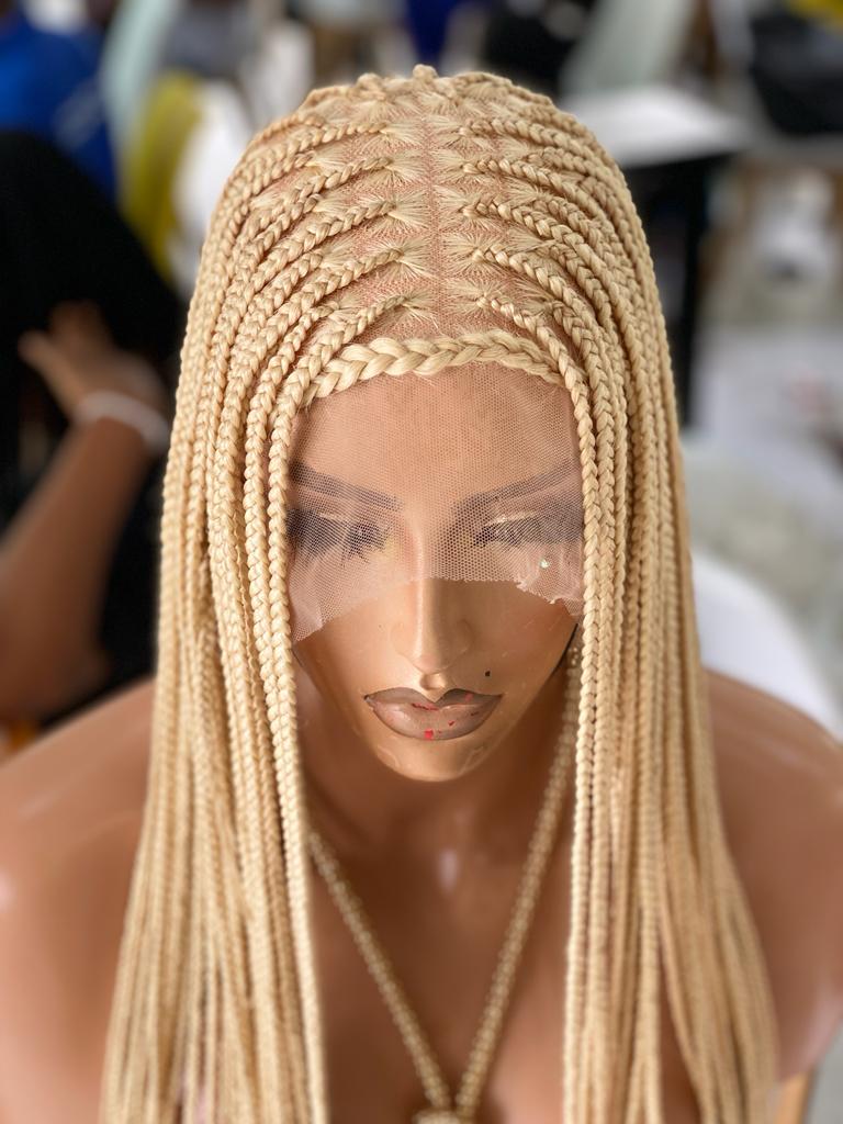 Shade Knotless In Premium Blond, Human Hair Swiss Full Lace, Tailbone, Glueless Shade Knotless In Premium Blond, Human Hair Swiss Full Lace, Tailbone, Glueless