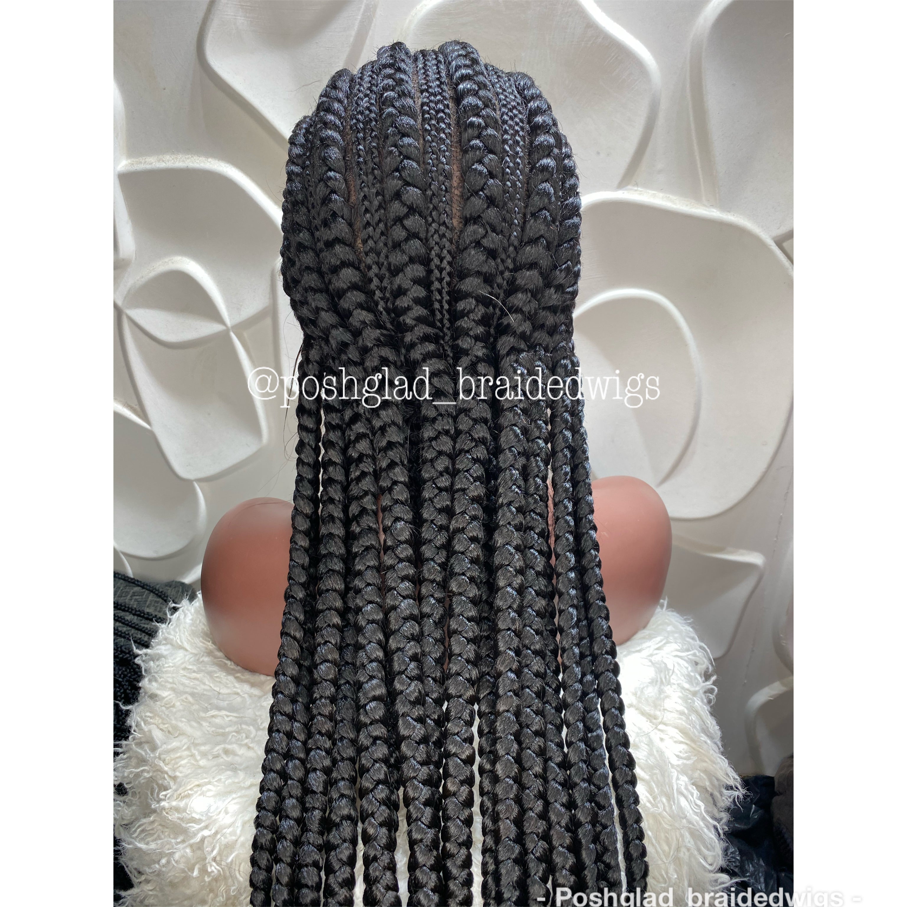 Cornrow Braid Wig - Feed In Braid Color 1B - Bolu Cornrow Braid Wig - Feed In Braid Color 1B - Bolu