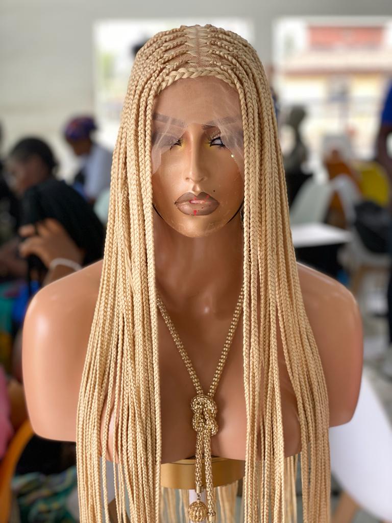 Shade Knotless In Premium Blond, Human Hair Swiss Full Lace, Tailbone, Glueless Shade Knotless In Premium Blond, Human Hair Swiss Full Lace, Tailbone, Glueless