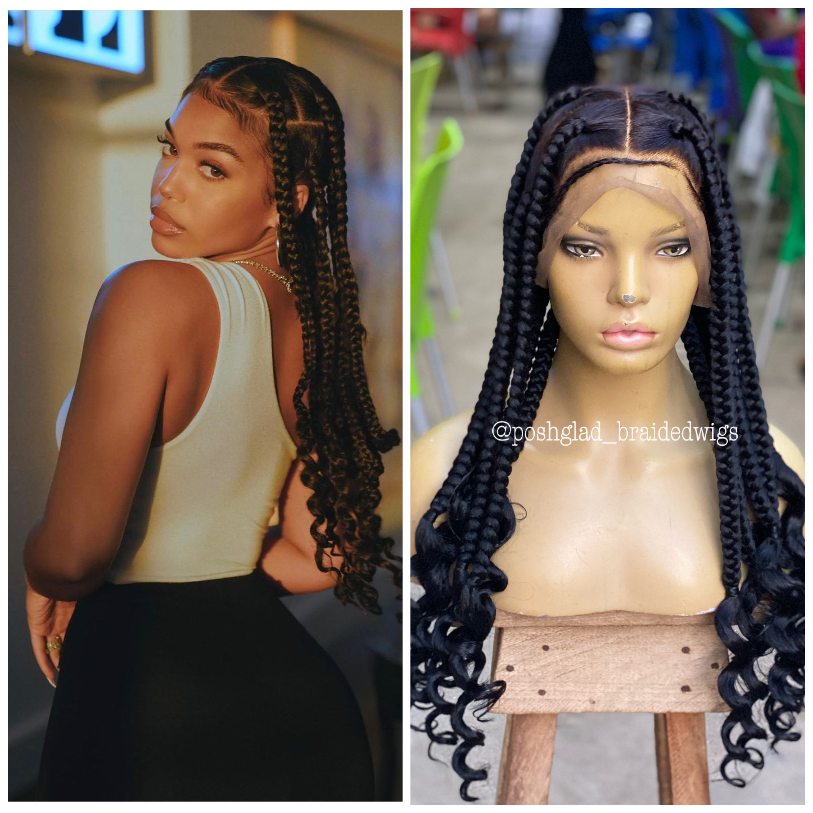 Coileray HairStyle Jumbo Knotless Braid, Full Lace, Color 1B, 30 Inches, Glueless Coileray HairStyle Jumbo Knotless Braid, Full Lace, Color 1B, 30 Inches, Glueless