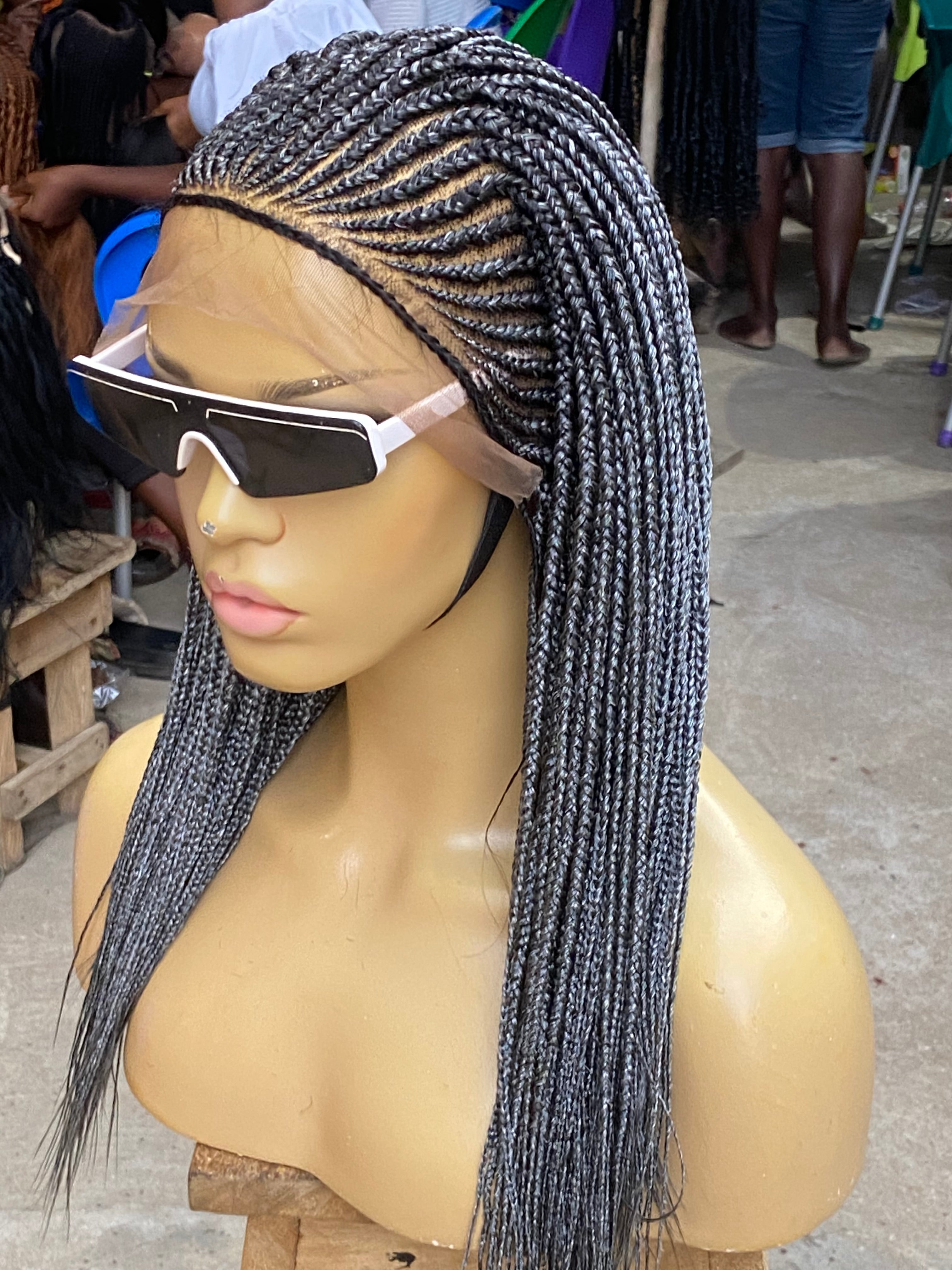 Cornrow Braid Wig - 13x4 Lace Frontal - Olamide Cornrow Braid Wig - 13x4 Lace Frontal - Olamide