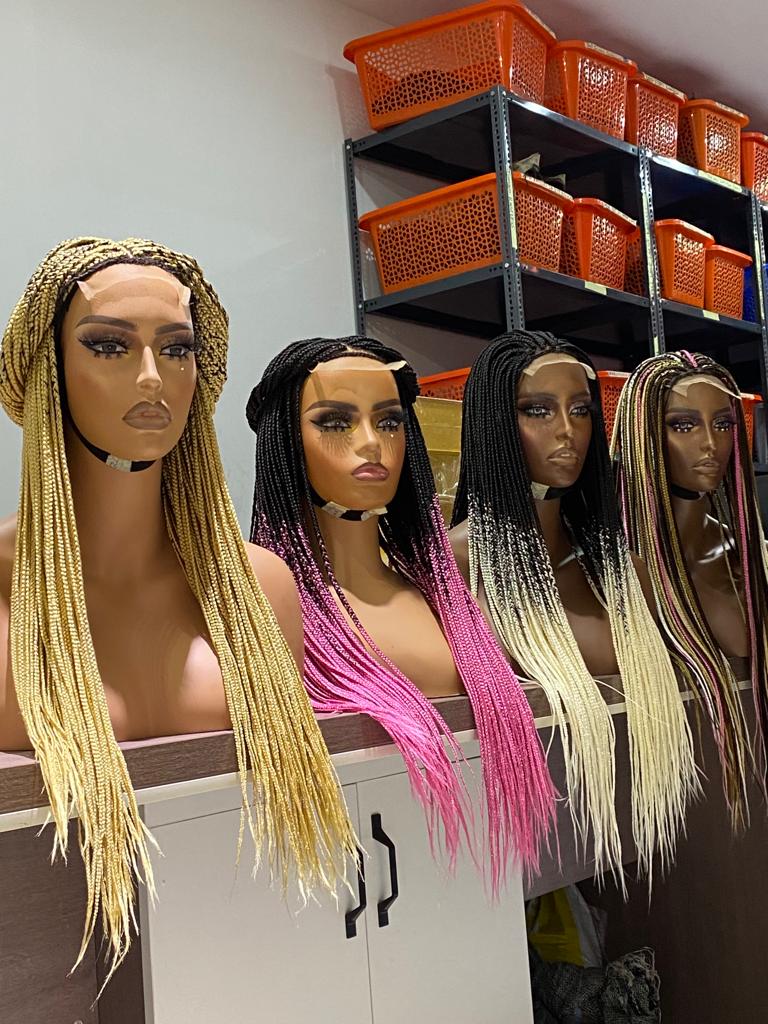 Closure Box Braid Wig (Ready To Ship) - Ife Closure Box Braid Wig (Ready To Ship) - Ife