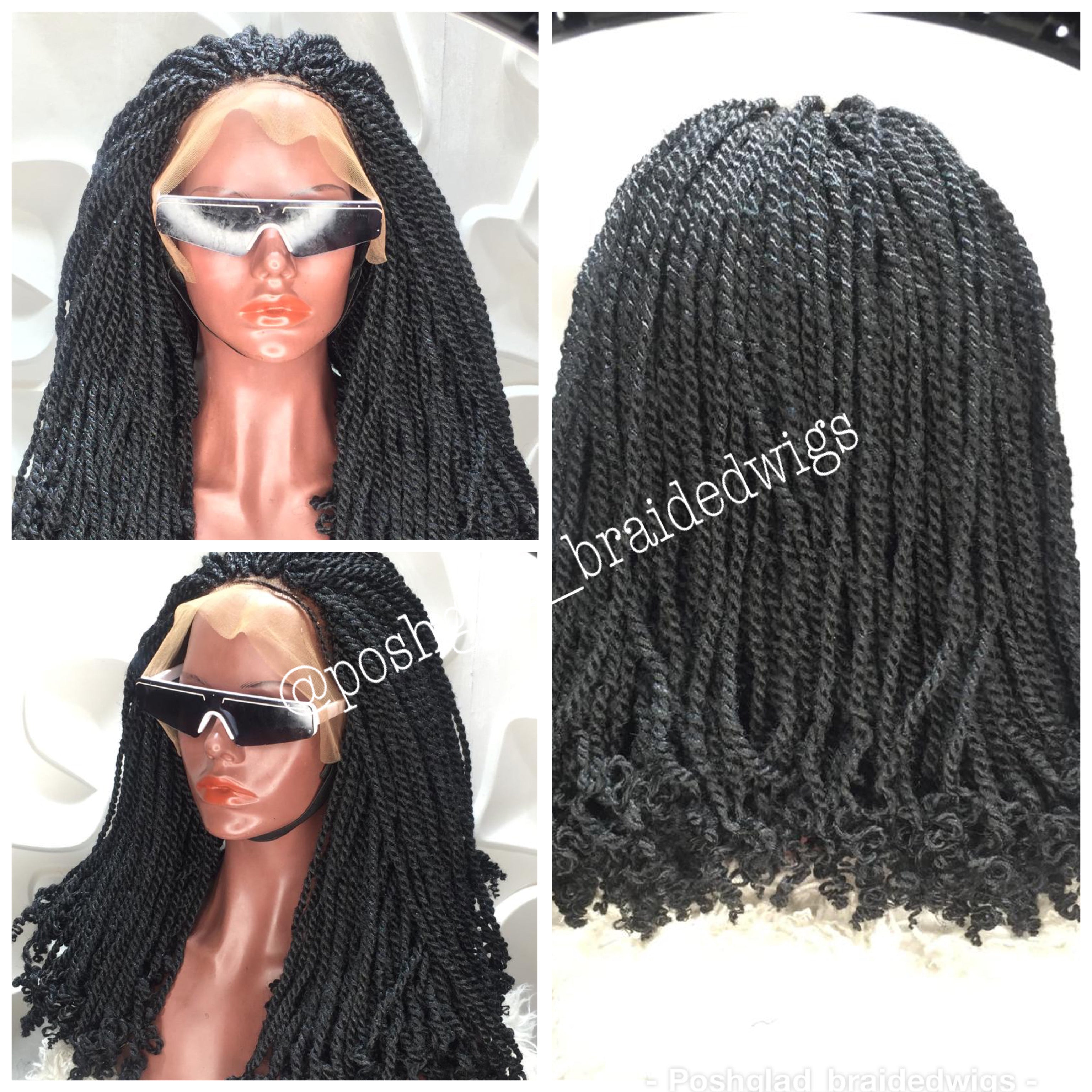 Kinky Twist Braided Wig (13 by 4 Frontal Lace) - Rockiba Kinky Twist Braided Wig (13 by 4 Frontal Lace) - Rockiba